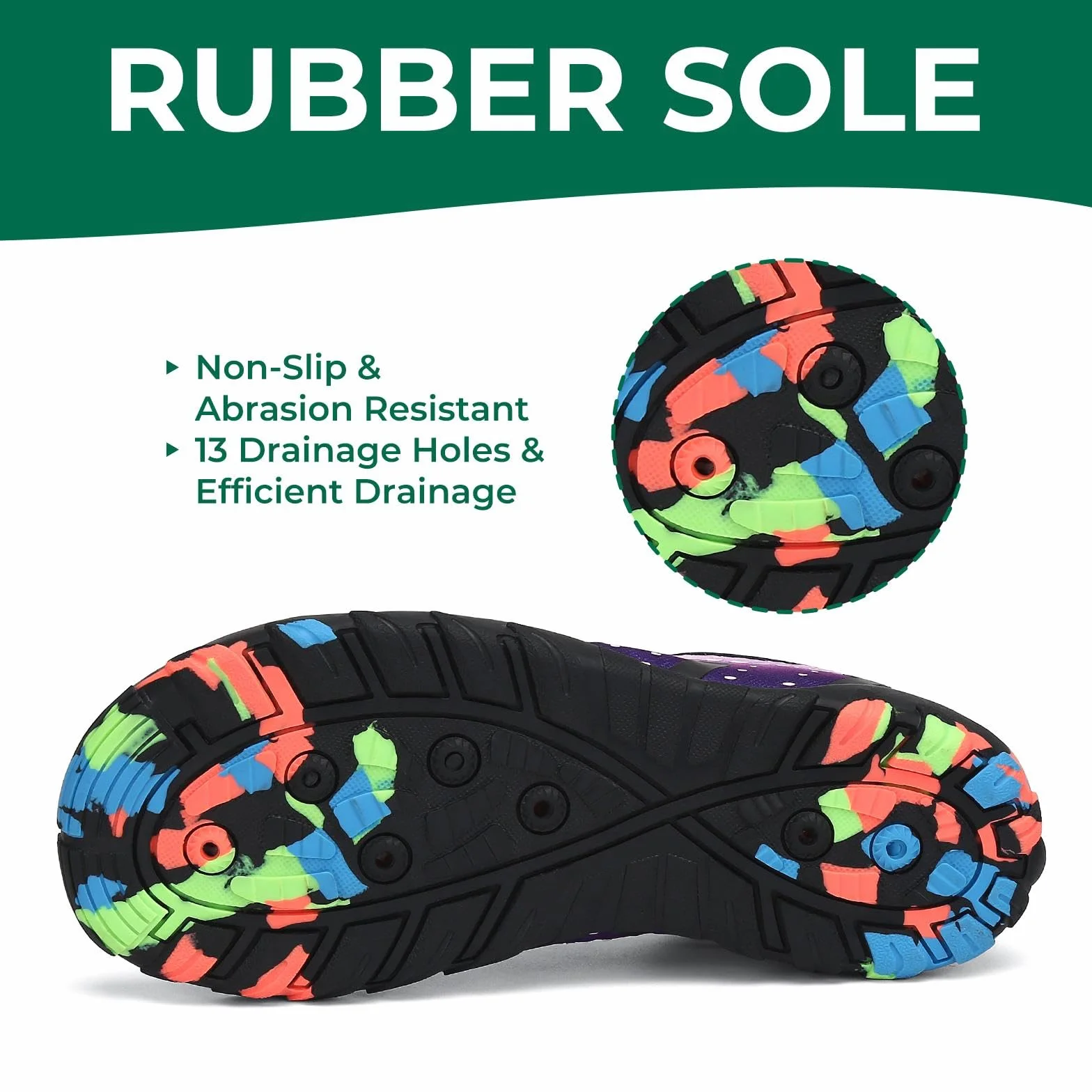 SAGUARO Scarpe da Scoglio Bambino Bambina Antiscivolo Acqua Nuoto Gr 24-36 EU