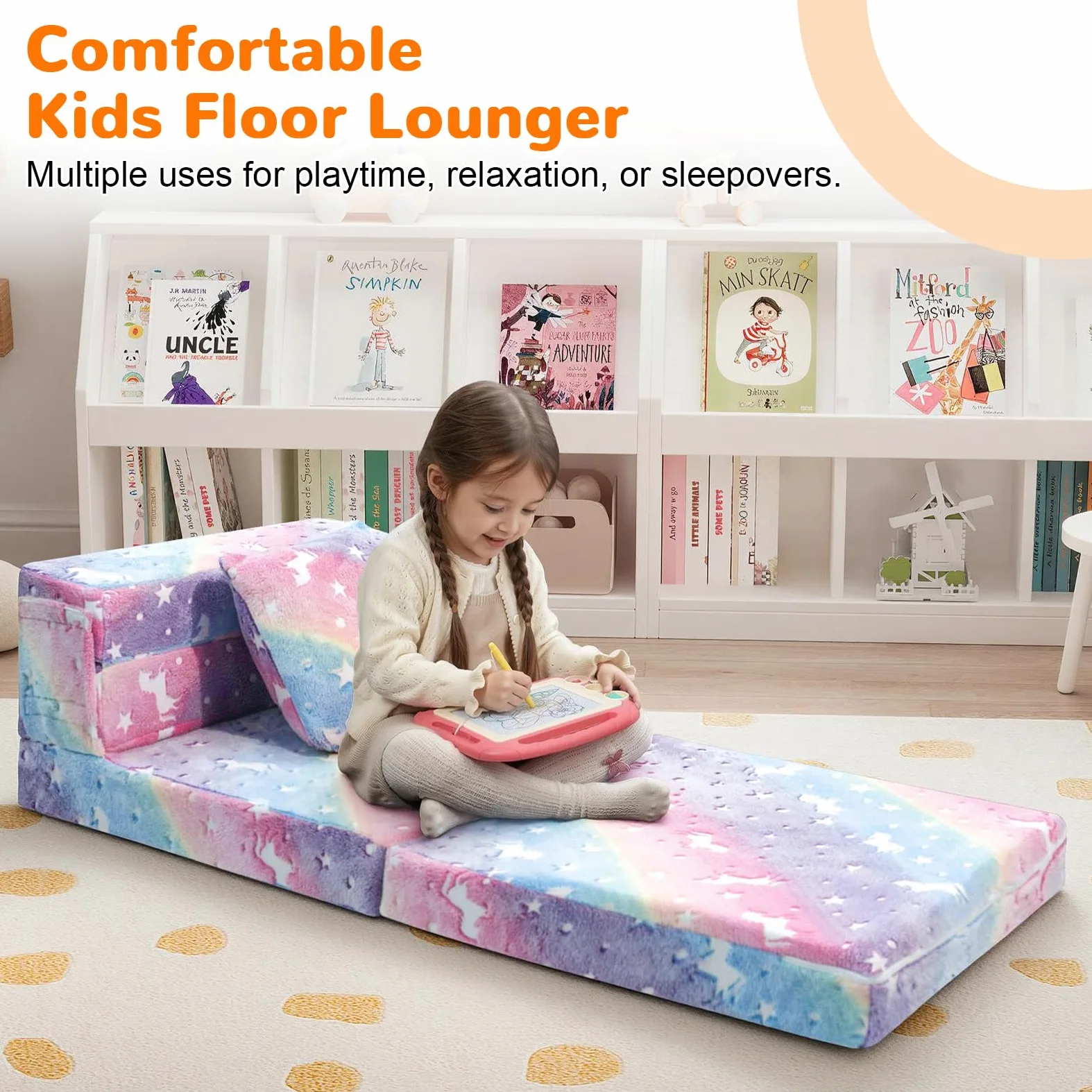 MeMoreCool Divanetto Bambini, Materasso Pieghevole, Divano, Materasso Futon Sedia Letto a Z