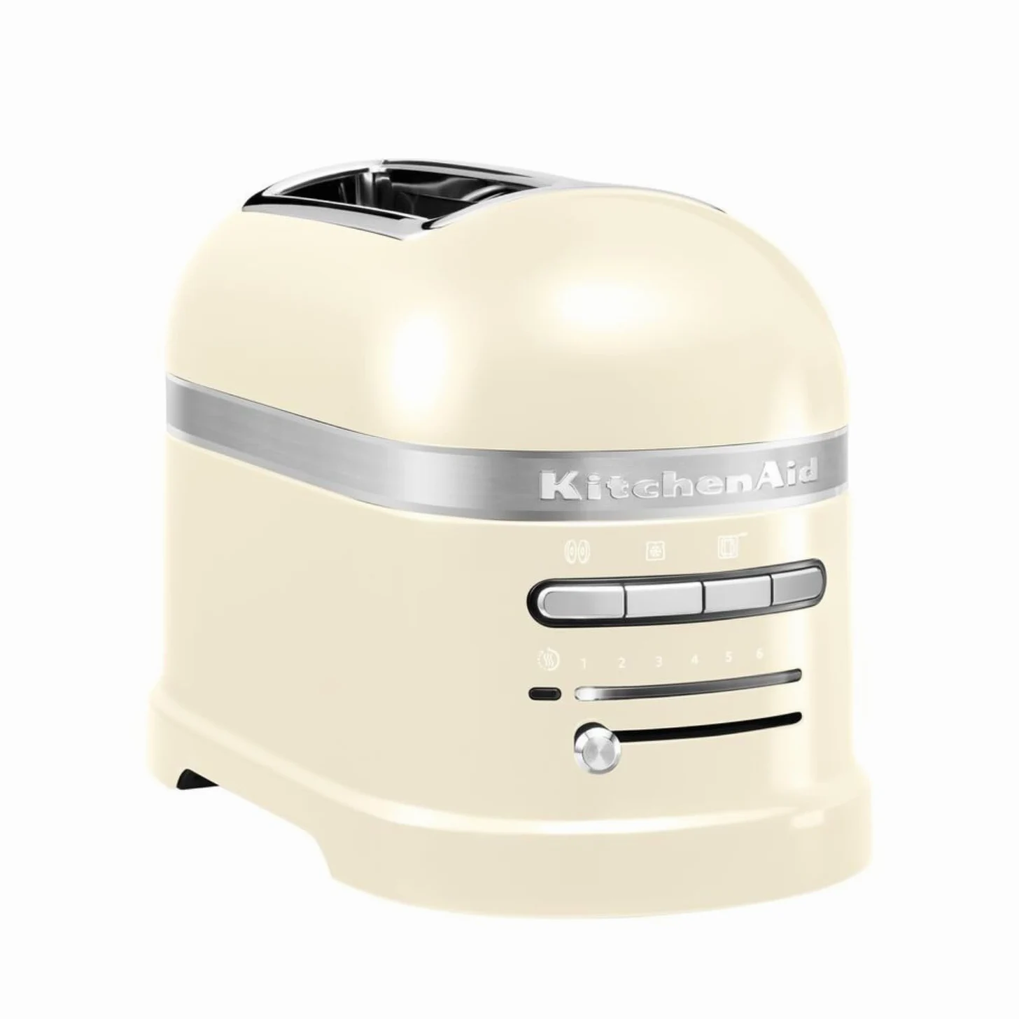 Kitchenaid tostapane - Artisan - Toaster 2 fette con scomparti extra-large e pinze autocentranti - Macchina per Toast con 7 Livelli di Doratura - Retro - Crema