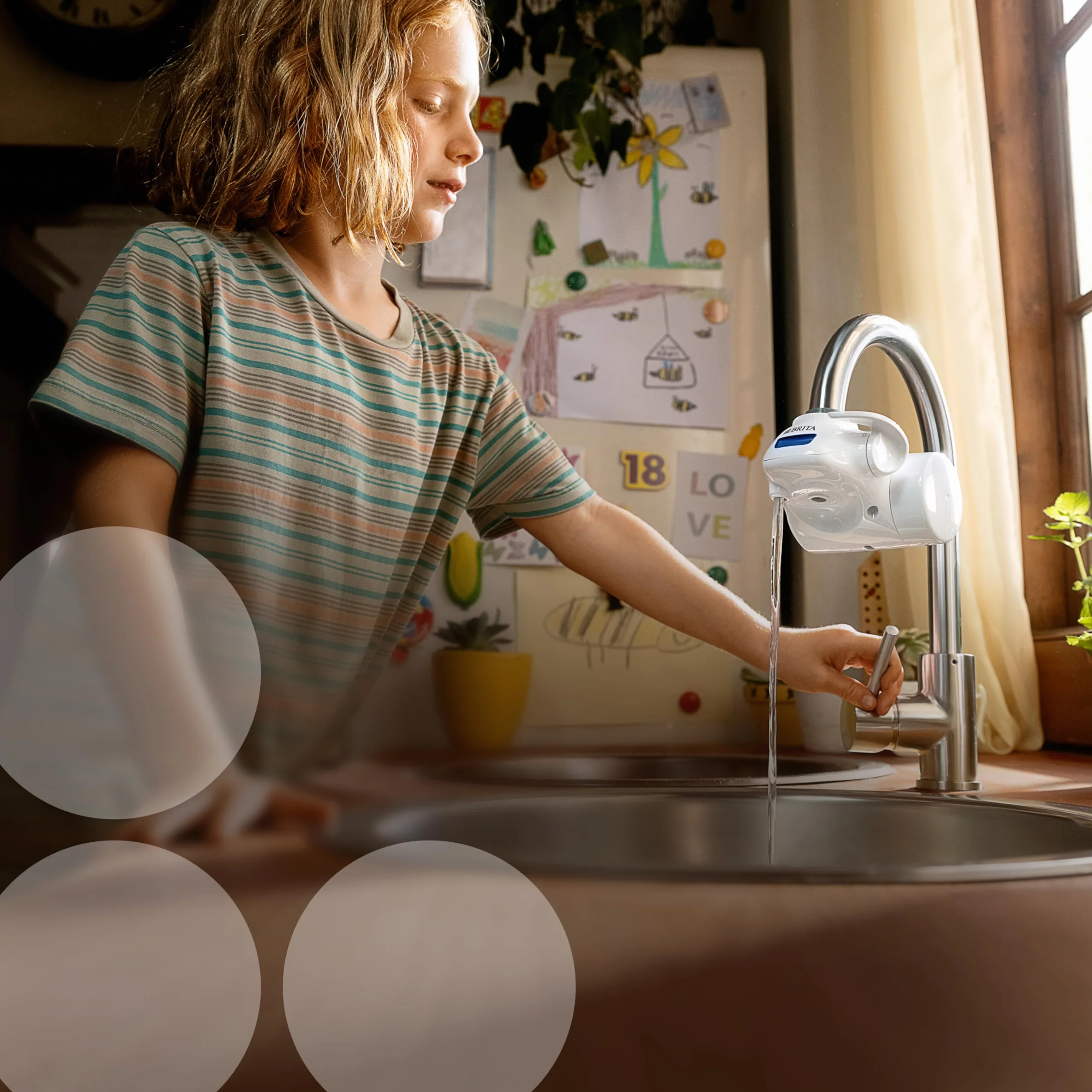 BRITA ON TAP Pro V-MF Filtro Acqua Rubinetto 600L Riduce Cloro 99,99% Batteri PFAS Display Contalitri Digitale