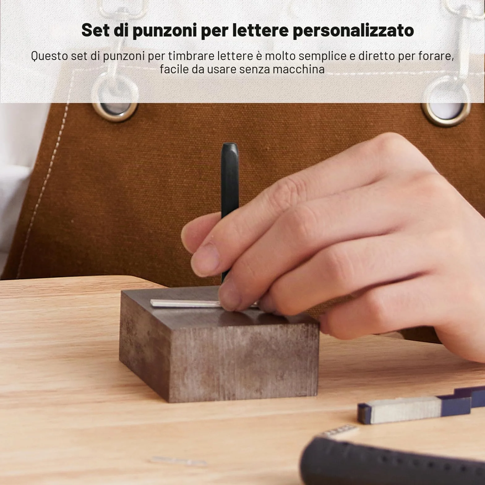 Gueenky 36 Pezzi Punzoni Lettere e Numeri 8mm per Metallo Legno Pelle Plastica