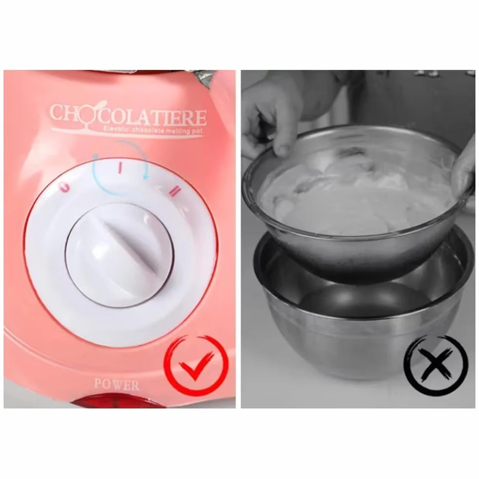 Forno Elettrico per Sciogliere Il Cioccolato A Bagnomaria, Macchina per Sciogliere Il Cioccolato A Doppia velocità con Pentola Calda, Spina UE