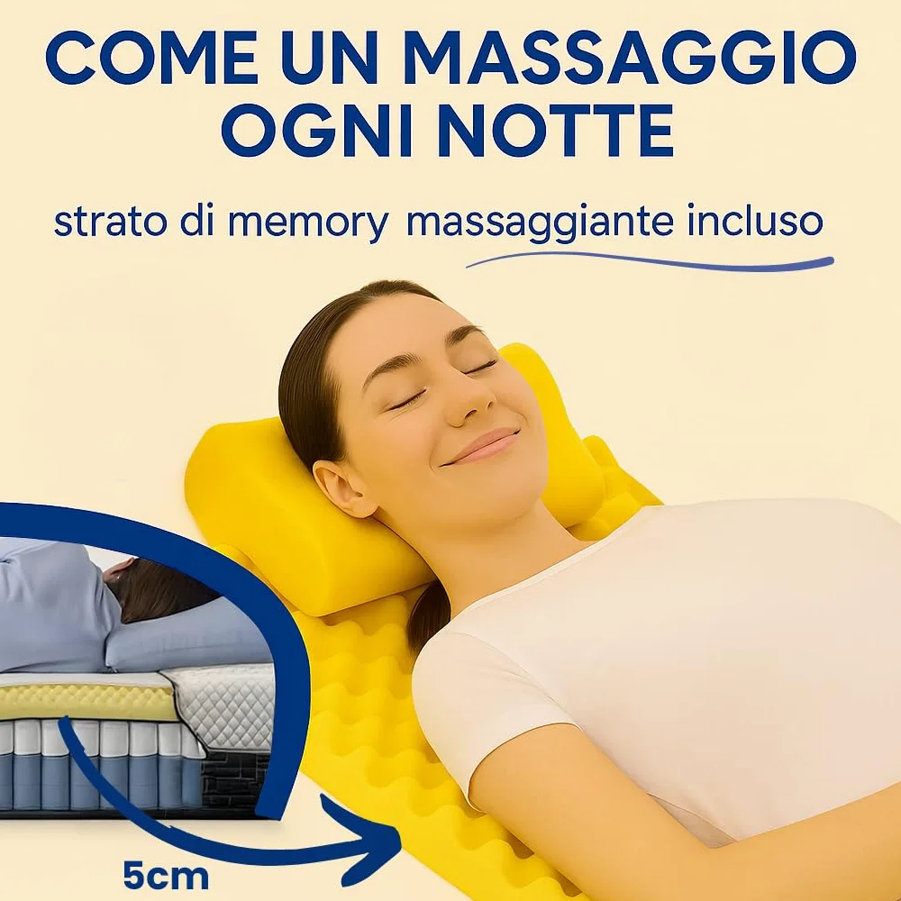 Francegaglia® Materasso matrimoniale 1600 Molle Insacchettate & Memory con Fascia 3D Traspirante + 2 Cuscino in Fiocco di Memory - Altezza 25cm - Dispositivo Medico Detraibile 160x190