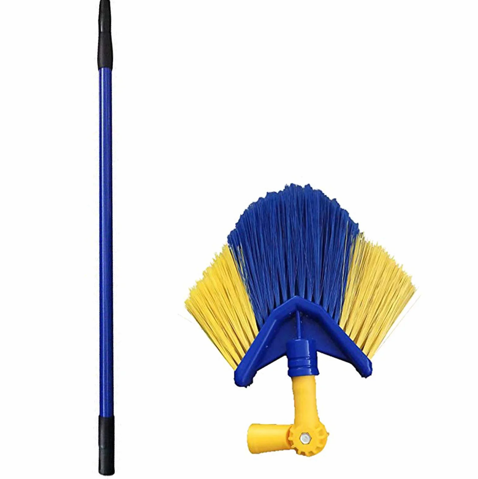 Scopa per spolverare pareti e mensole – Angolare con manico telescopico – Ragnatele – Estensibile 152 cm, orientabile 180°
