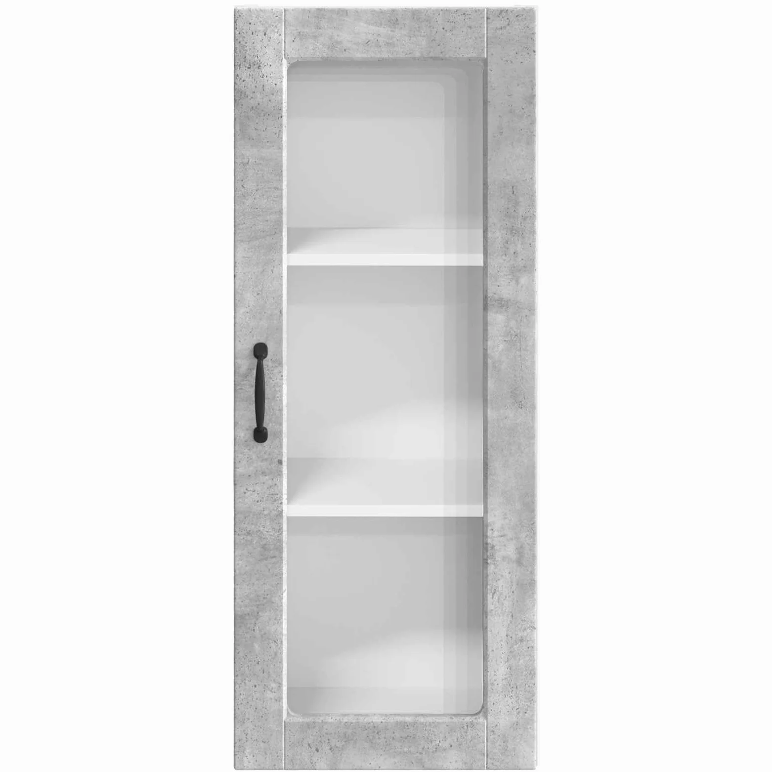Mobiletto da Parete Cucina PORTO Grigio Cemento 40x31x100 cm | Pensile salvaspazio a 2 ante con 3 ripiani interni per cucina, ideale per organizzare spezie e stoviglie.