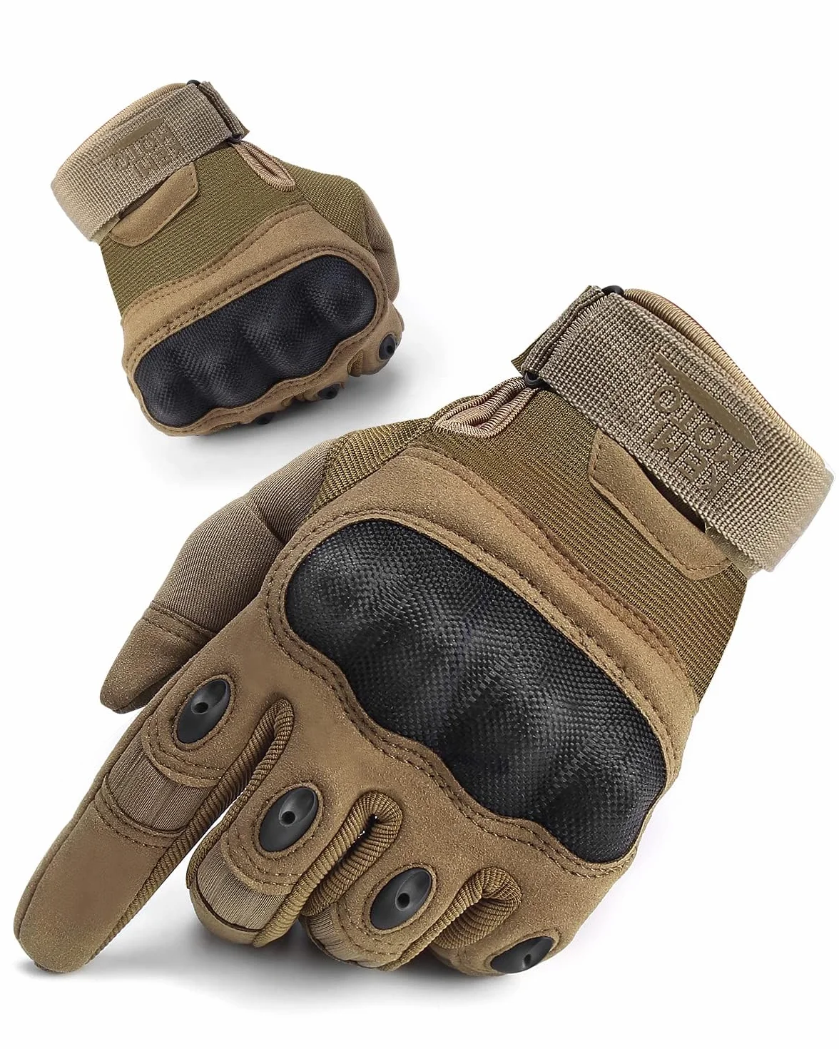 KEMIMOTO Guanti tattici, guanti da moto, guanti militari, con protezione per caviglia in fibra di carbonio e touchscreen, traspiranti, dita intere, per bushcraft, moto, caccia e sicurezza