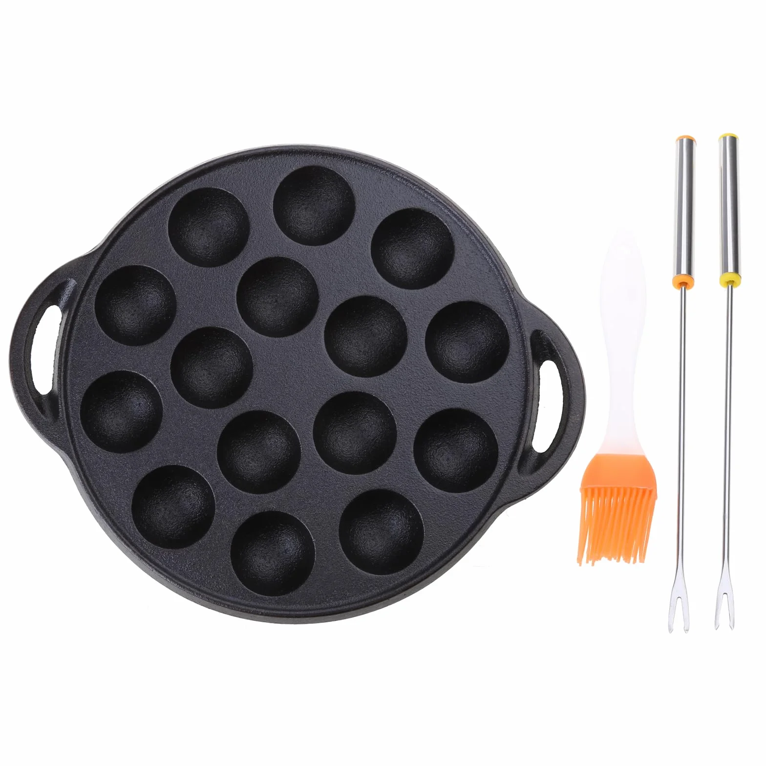 Polpi Takoyaki Pan Ghisa 15 fori Stampo Maker