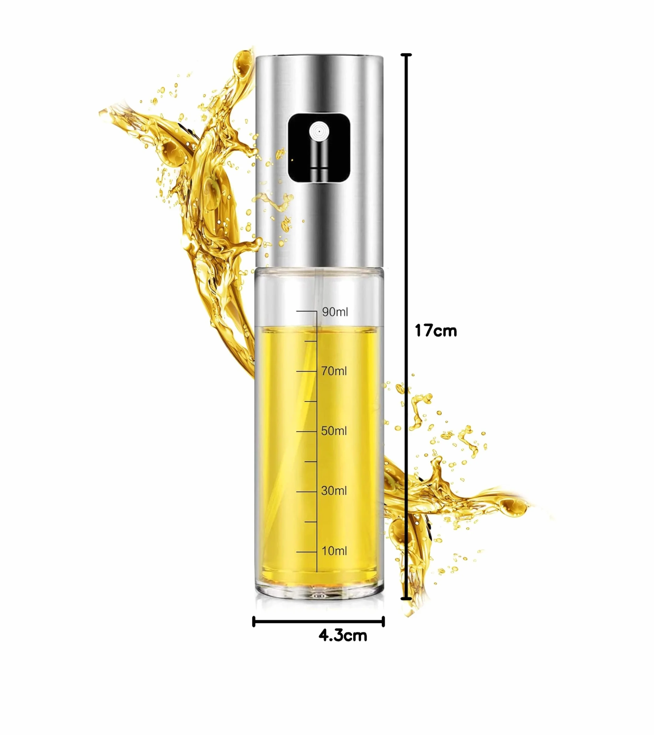 PORTENTUM Spruzzatore Olio Spray 100ml Antigoccia Oliera Vetro con Dispenser