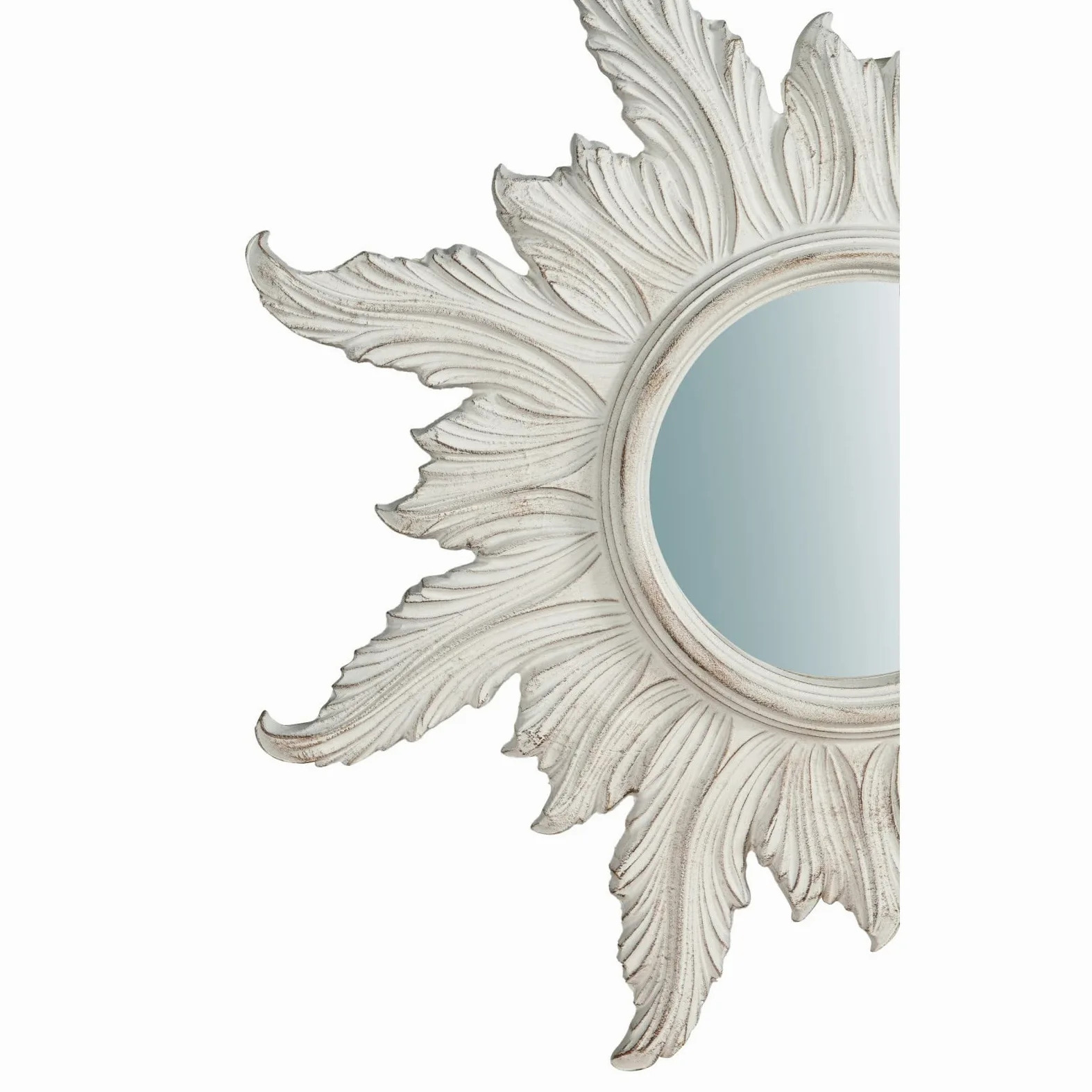 Biscottini Specchio shabby chic da parete 60x60 cm | Specchi decorativi da parete | Specchio ingresso bianco