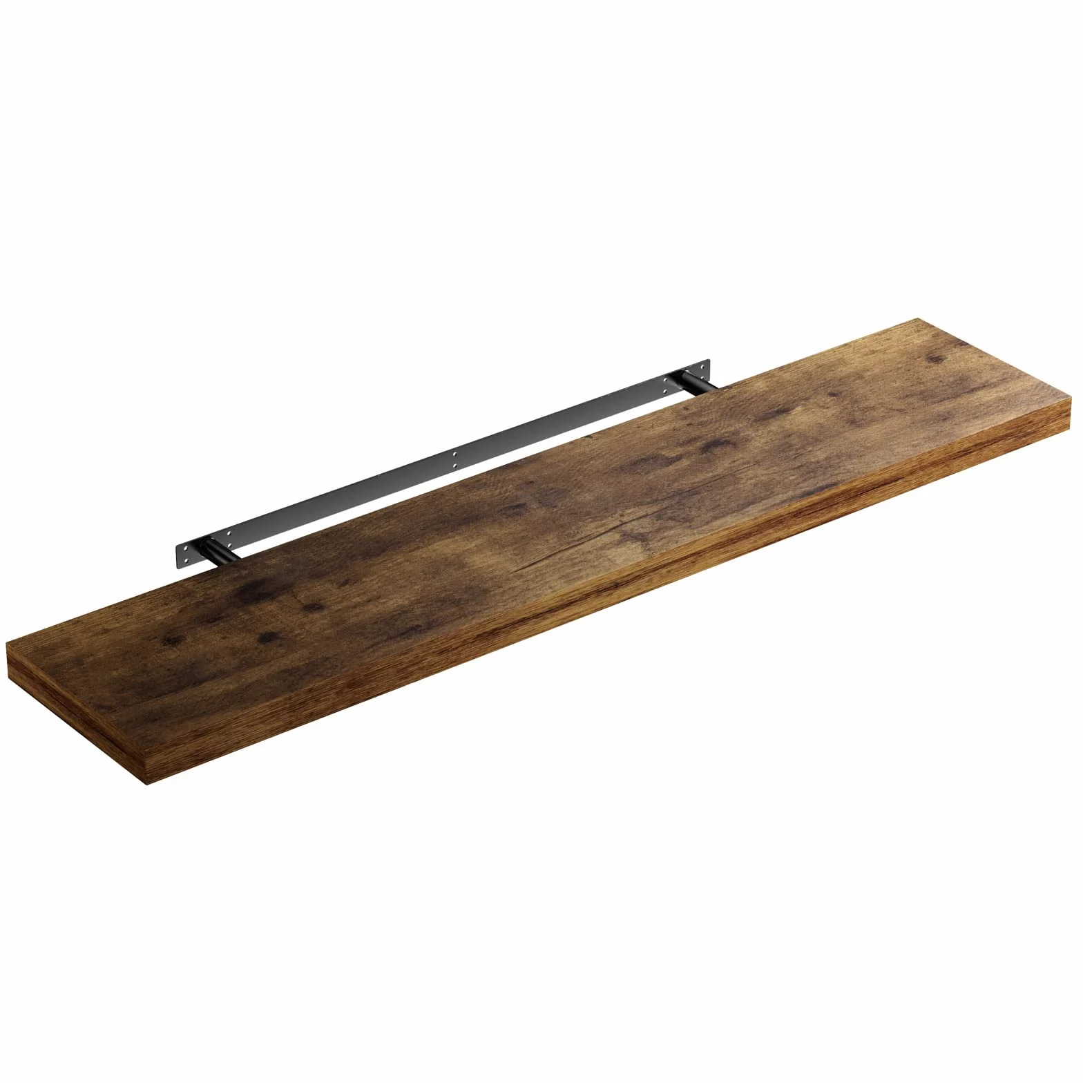Casaria Mensola da Parete Legno 110cm Supporto Pensile 15kg Cucina Libreria Quercia Scura