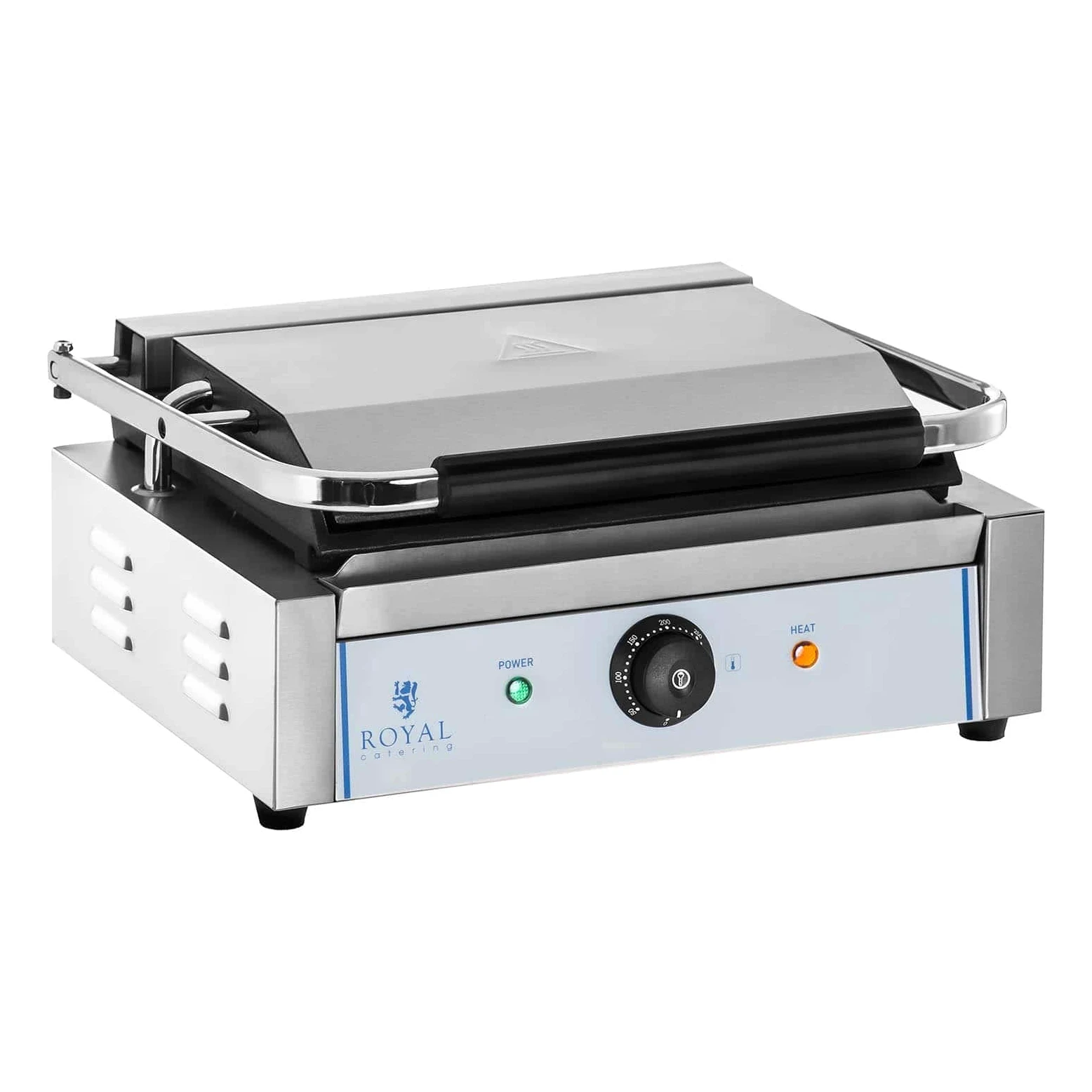 Royal Catering - Piastra Panini Liscia (2200 W) Ghisa smaltata