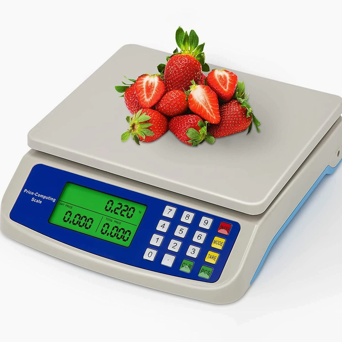 Bilancia elettronica digitale, bilancia da cucina da 30 kg/1 g, bilancia alimentare in acciaio inossidabile, bilancia da negozio commerciale, bilancia da tavolo con display LCD per punti vendita