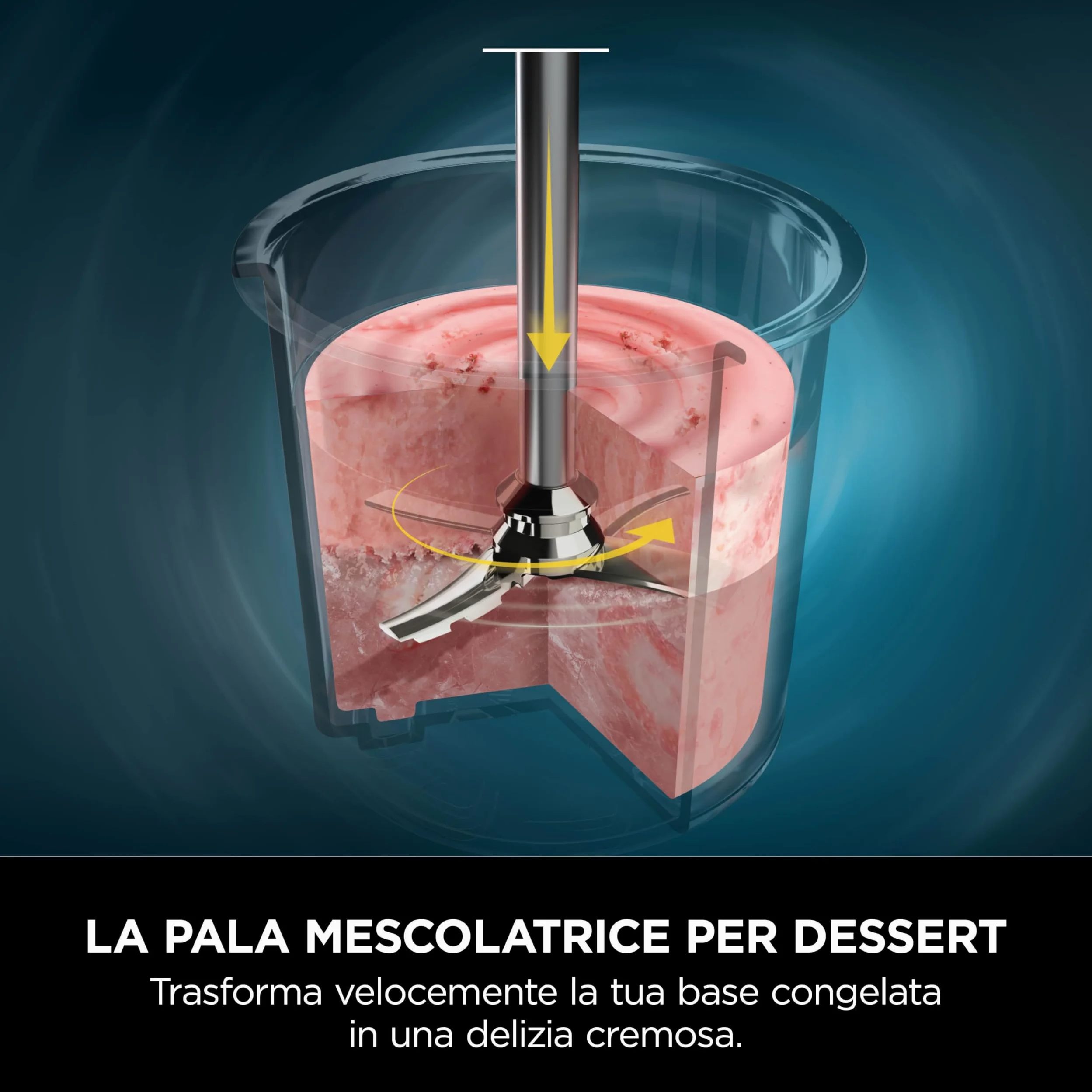 Ninja CREAMi Gelatiera, macchina per gelato e dessert congelati, 1,4 l, 2 vasetti, 7 programmi, per gelati, sorbetti, frullati, frappè, nero/argento, NC302EU