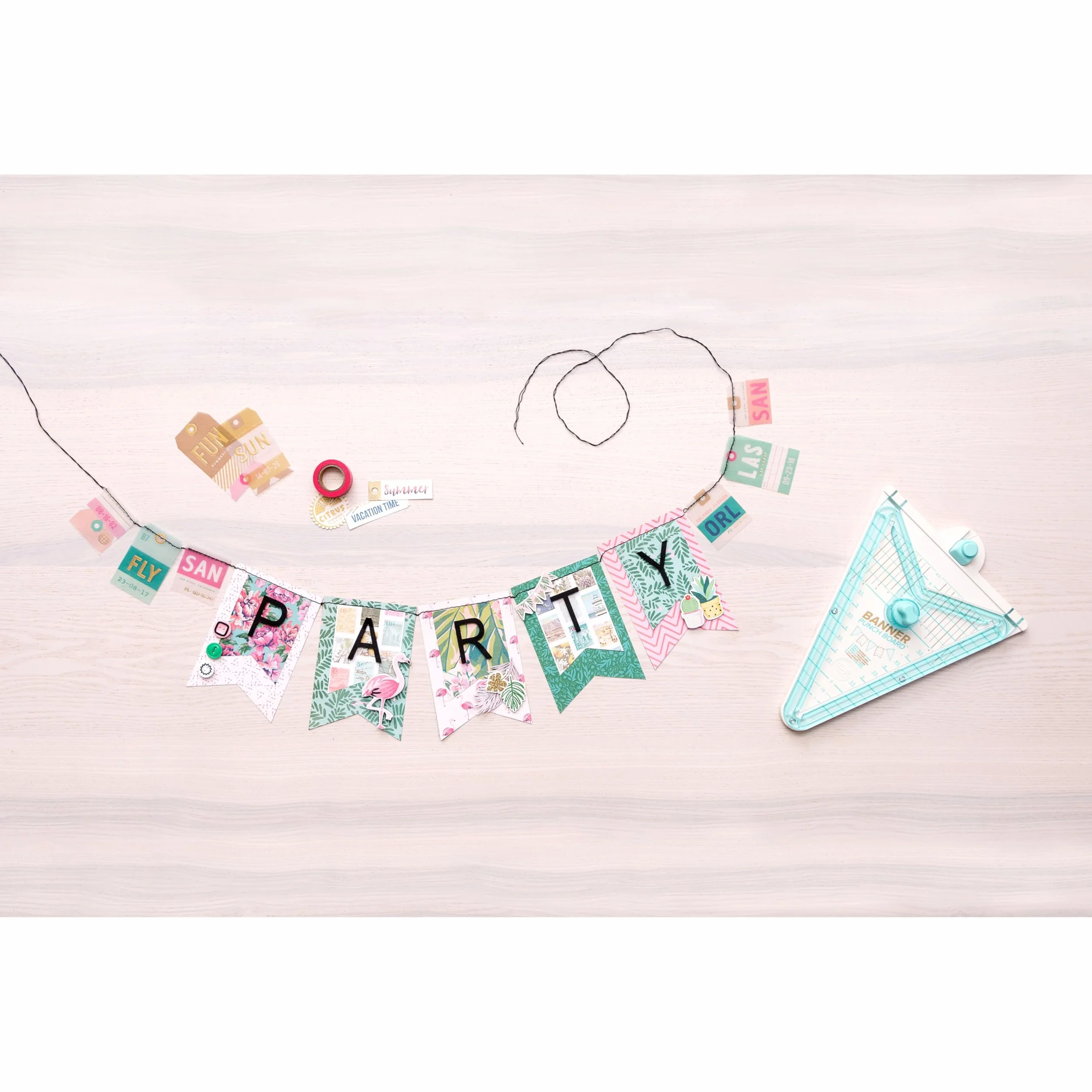 We R Memory Keepers Banner Punch Board Banner Punch Board Blue