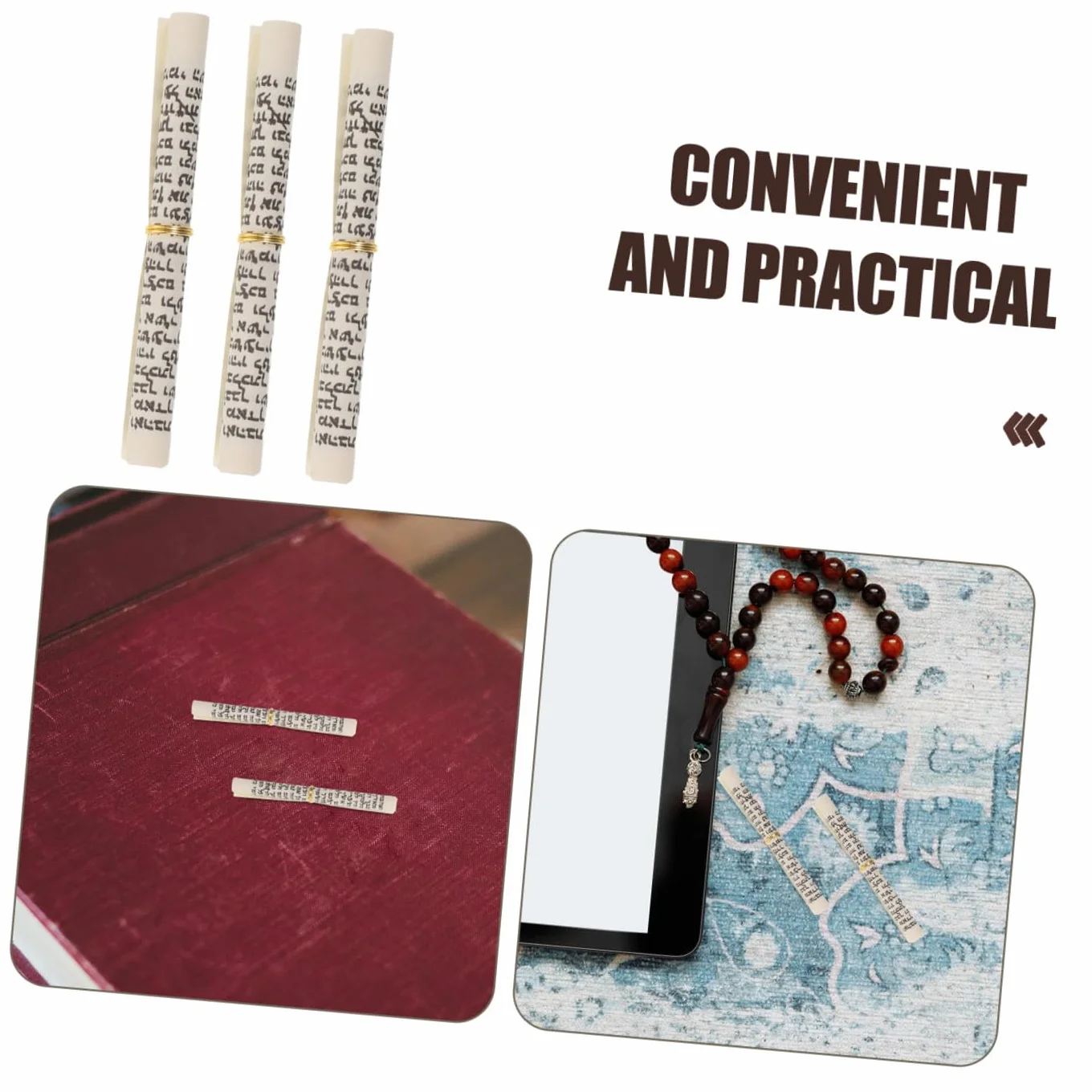 NUOBESTY 20 Pezzi Mezuzah Kosher Scroll Benedizione della Porta Ebraico Rotolo