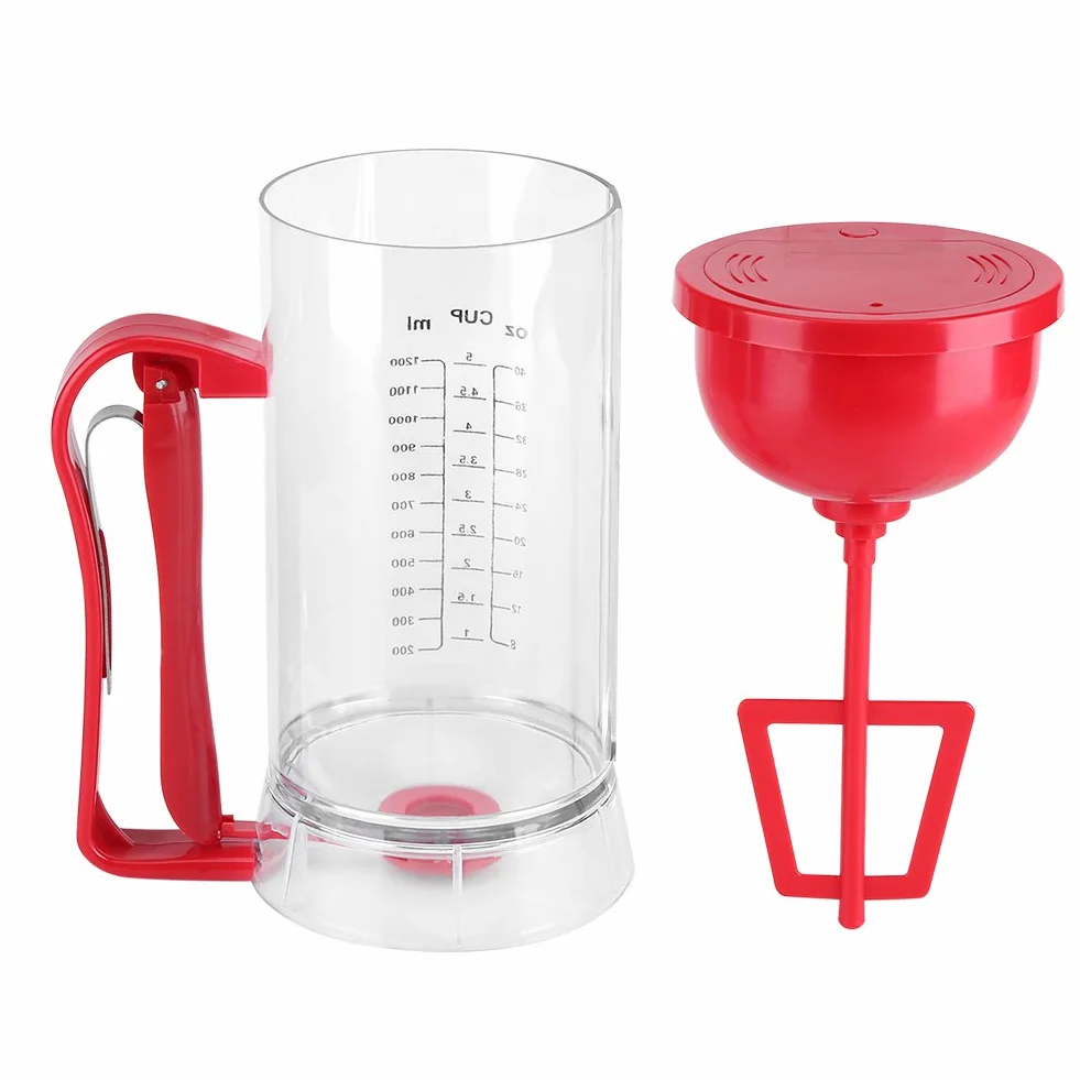 Dispenser per Pastella per Pancake 1200 Ml, Frullatore Elettrico, Dosatore per Cupcakes, Muffin, Ciambelle