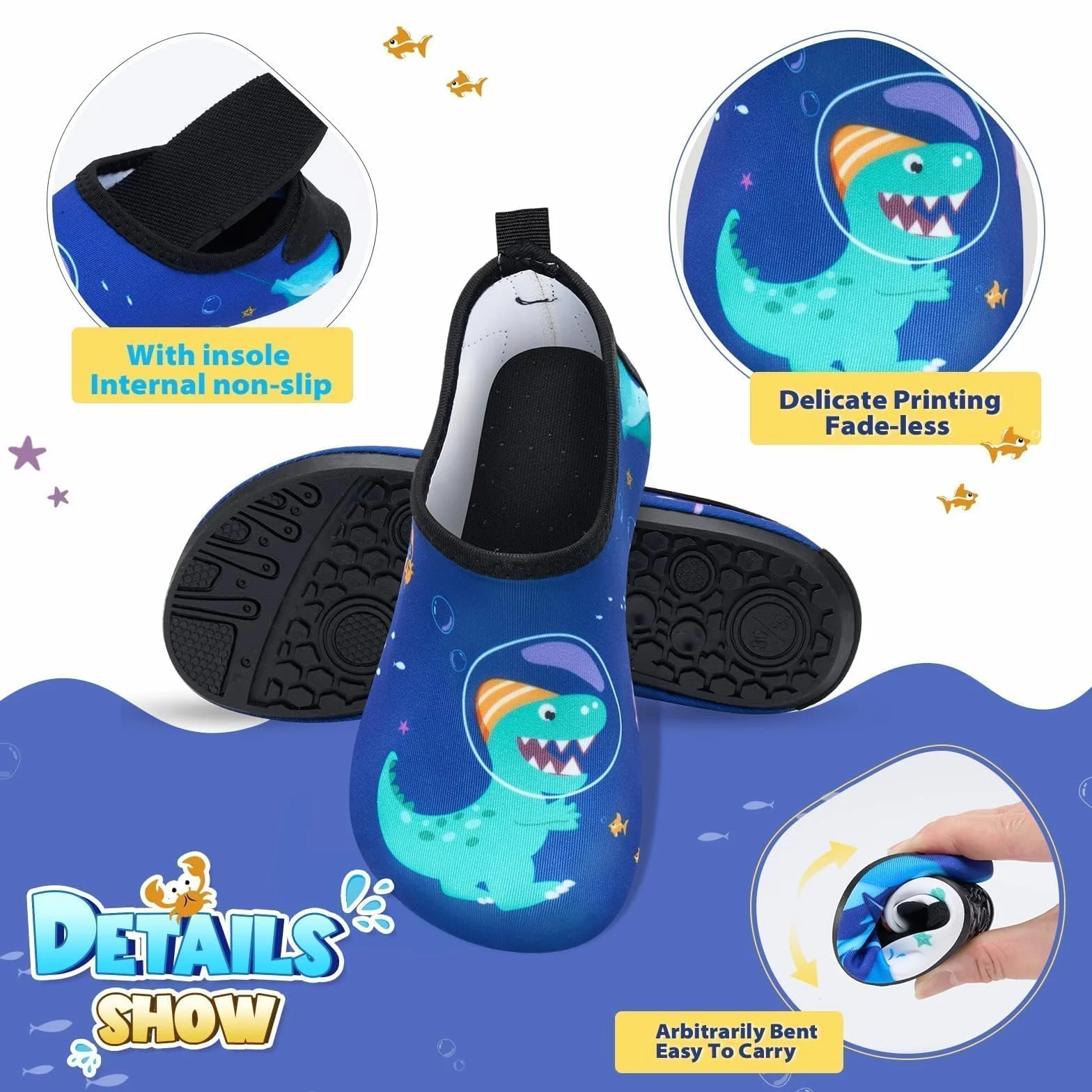 Scarpe da Acqua per Bambini Ragazzi Ragazze Maglia Morbida