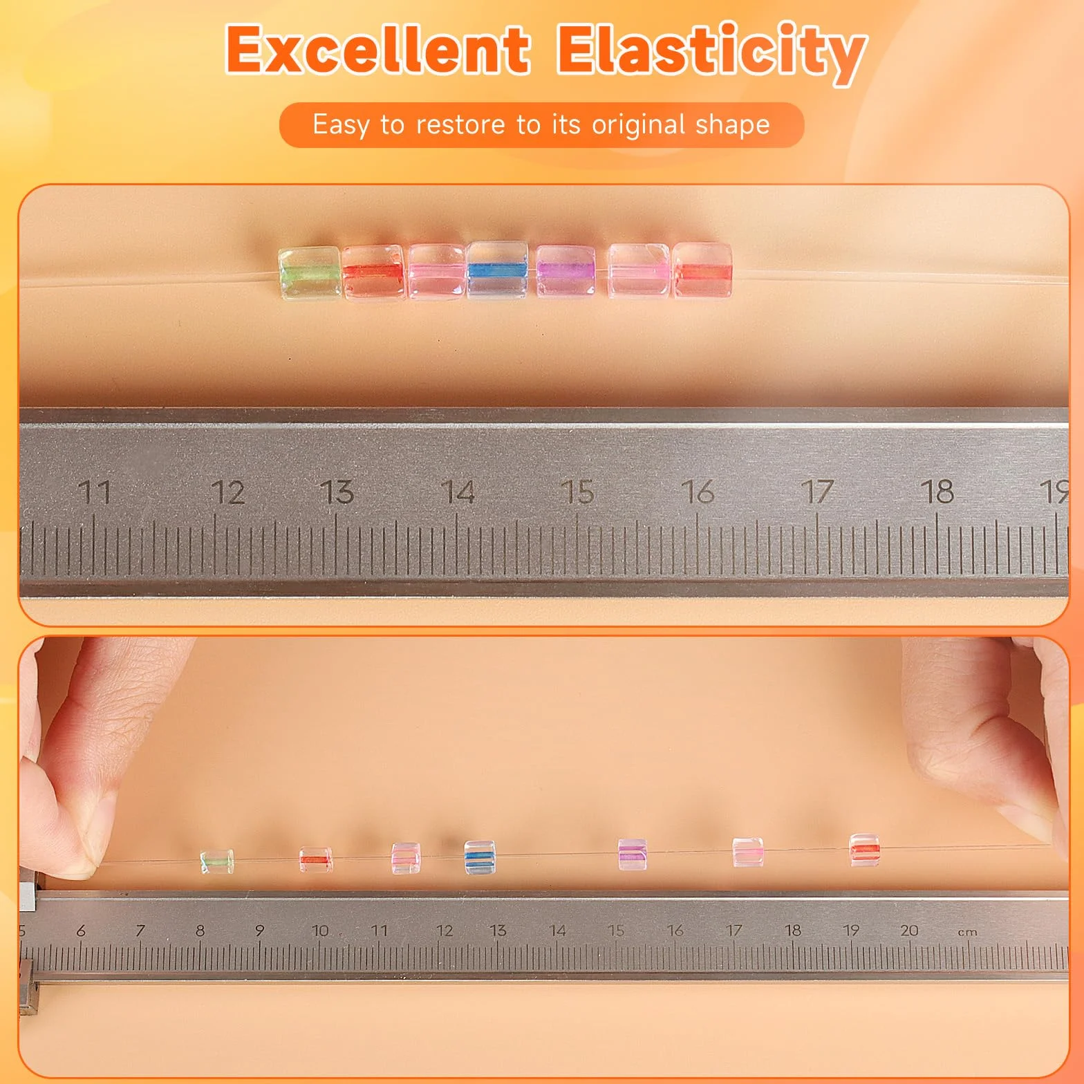 Filo Elastico per Braccialetti Trasparente 0.5mm 0.8mm 1mm 6 Pz per Gioielli DIY