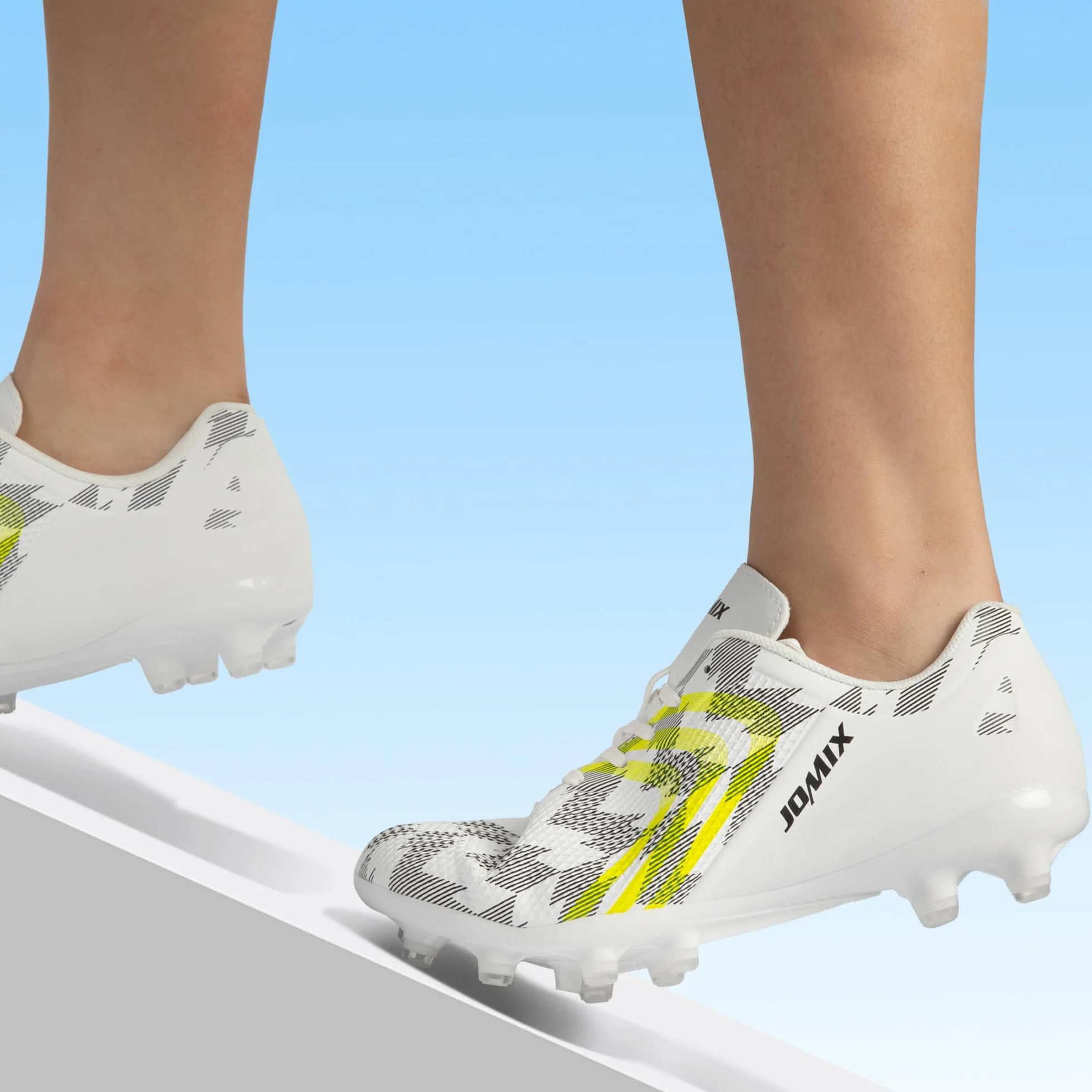 JOMIX Scarpe da Calcetto Calcio Unisex Ragazzi Ragazze Donna – Tacchetti FG per Erba Naturale – Leggere, Resistenti e Antiscivolo WOS250438