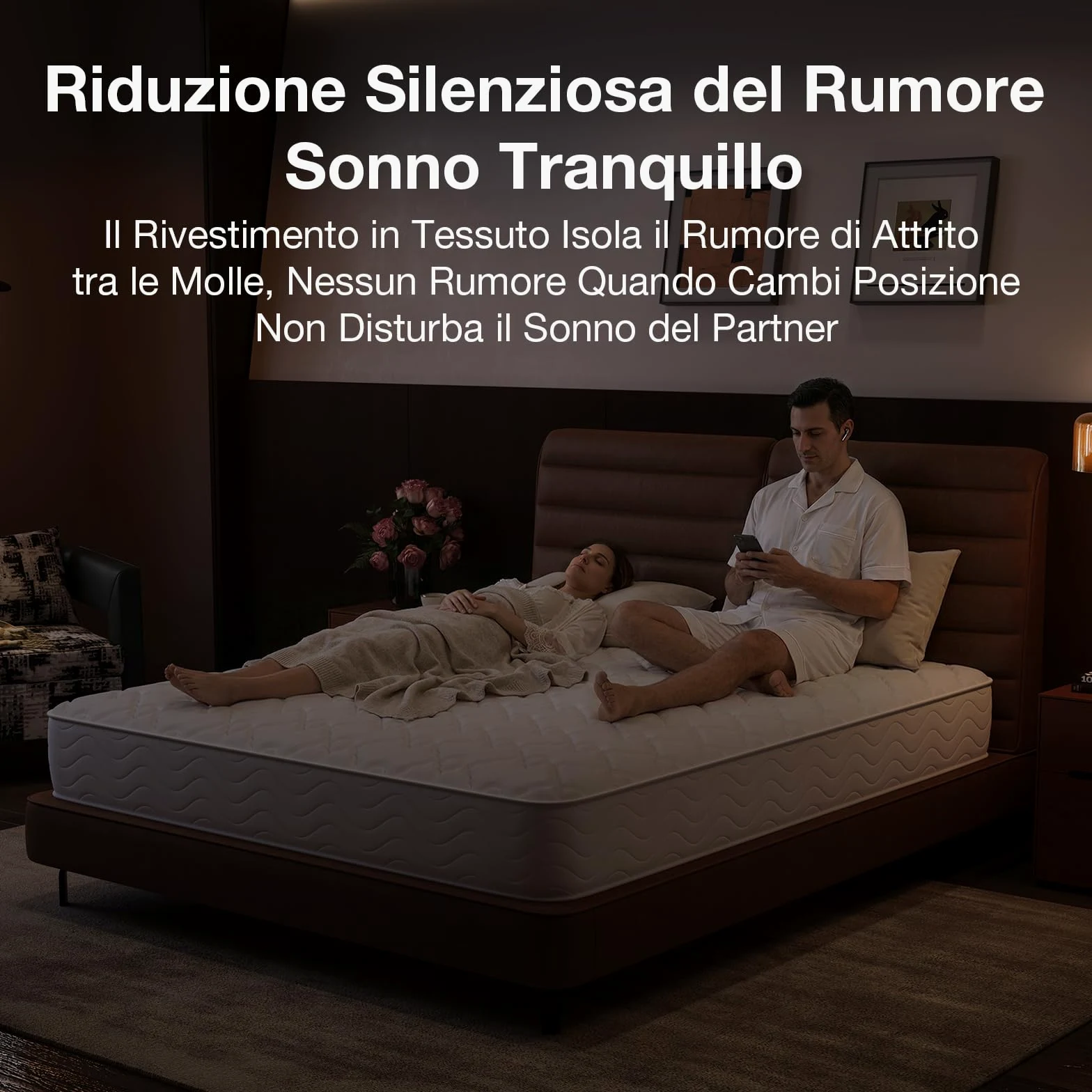 Novilla Materasso 140x200, Materasso Matrimoniale a Molle e Schiuma Altezza 20cm, Materasso a Molle Insacchettate Sostegno Perfetto, Confortevole e Traspirante, Mediamente Solido