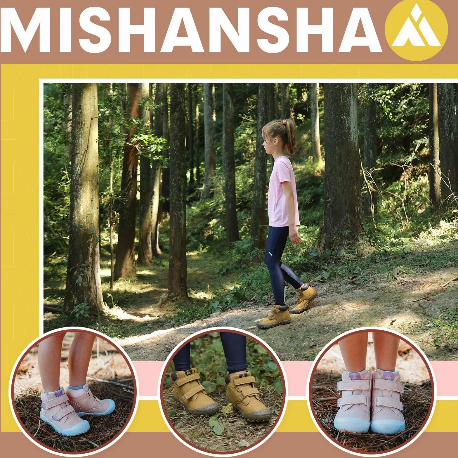 Mishansha Bambino Scarpe da Trekking Antiscivolo Escursionismo Traspiranti Gr.24-38 EU