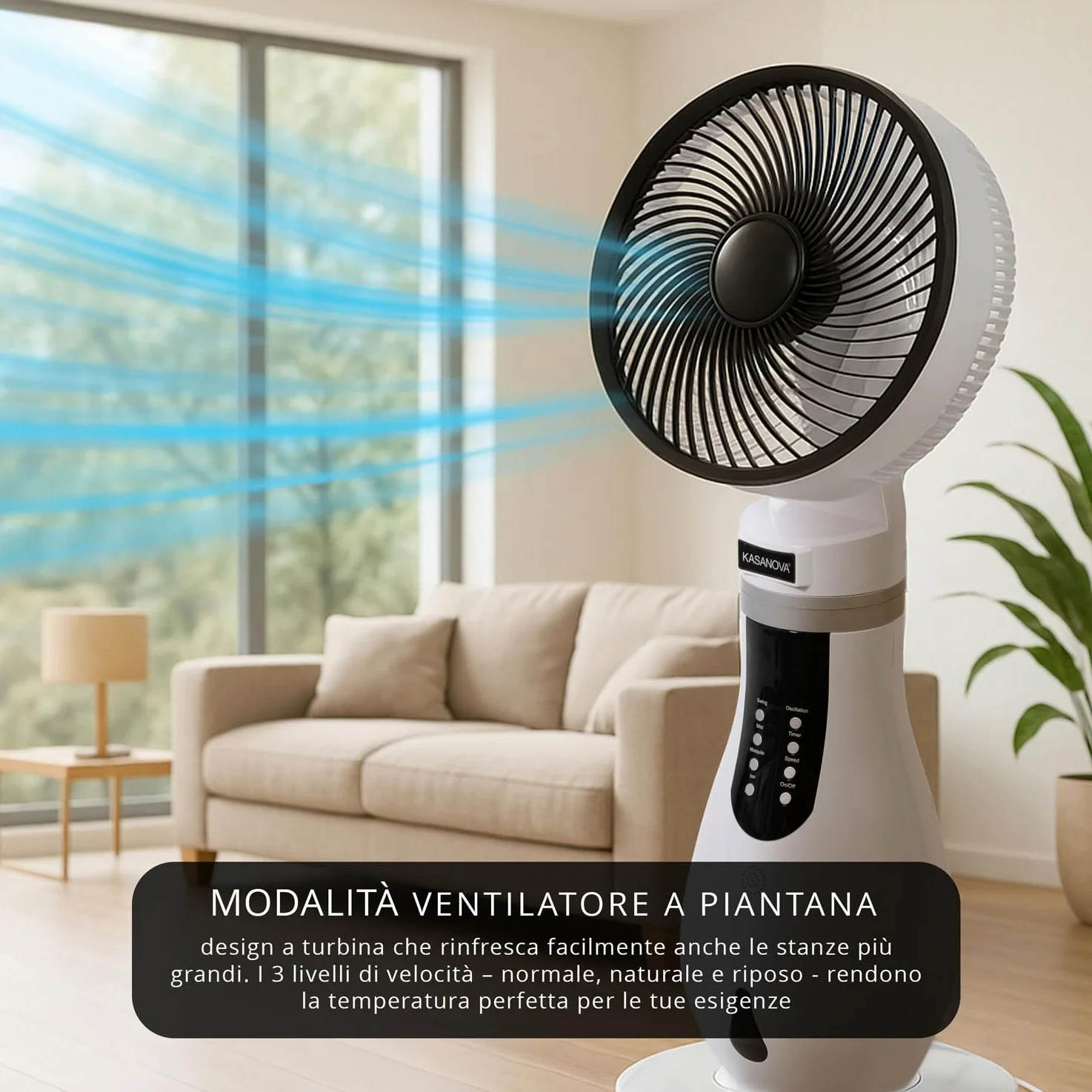 Ventilatore 4 in 1 con oscillazione 3D Combi
