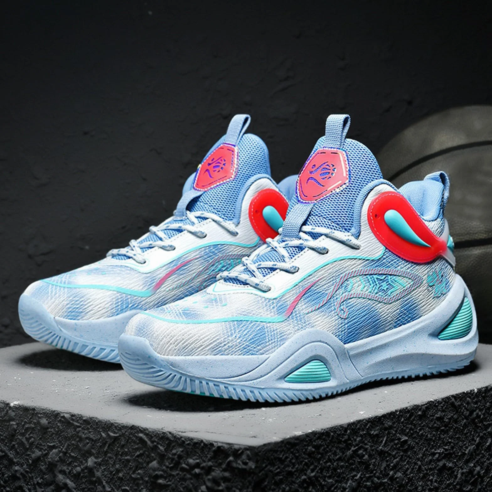 Scarpe da basket basse per bambini antiscivolo resistenti all'usura