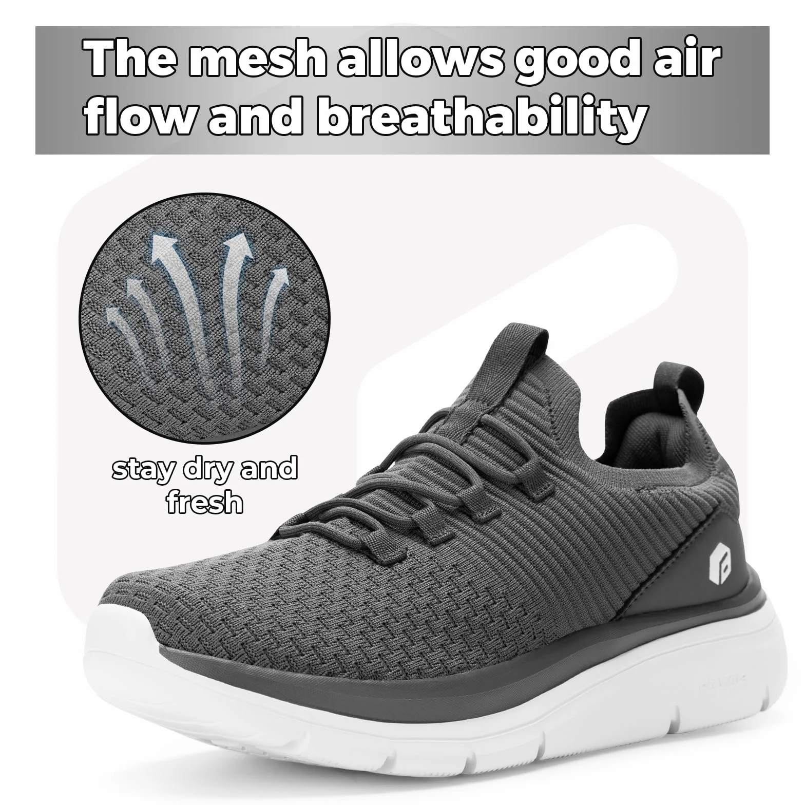FitVille Scarpe da Ginnastica Uomo Extra Larghe Slip-on Sneaker