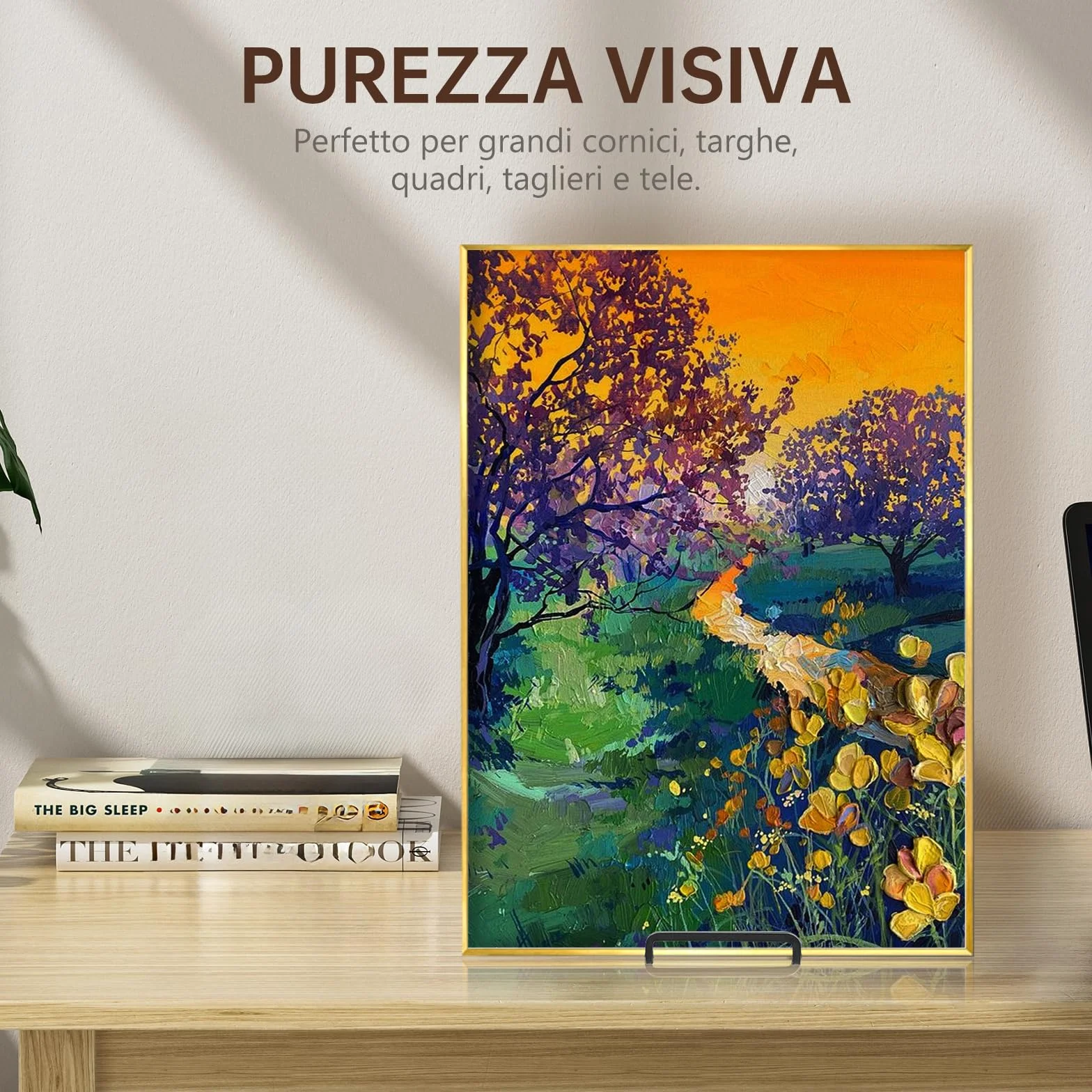 DIDUDIDU Cavalletto, supporto per piatti in Ferro, grande - supporto per piatti - Cavalletti per Tavolo - Espositori per Piatto Decorativo | Cornice Foto | Libri - Nero - 2 pezzi - 25 cm