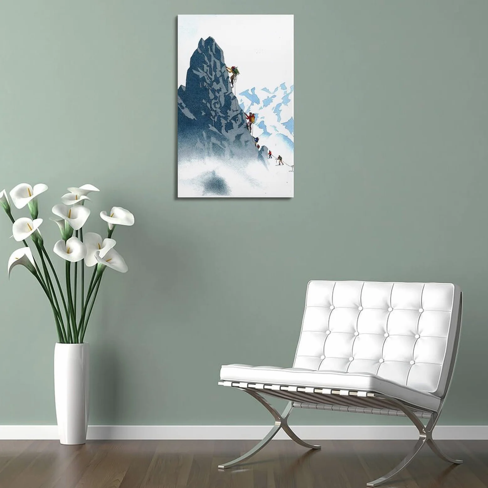 ZSLYMX Poster sportivo su tela, motivo: squadra di arrampicata su roccia, poster decorativo da parete su tela, poster decorativo moderno per camera da letto, per camera da letto, 50 x 75 cm