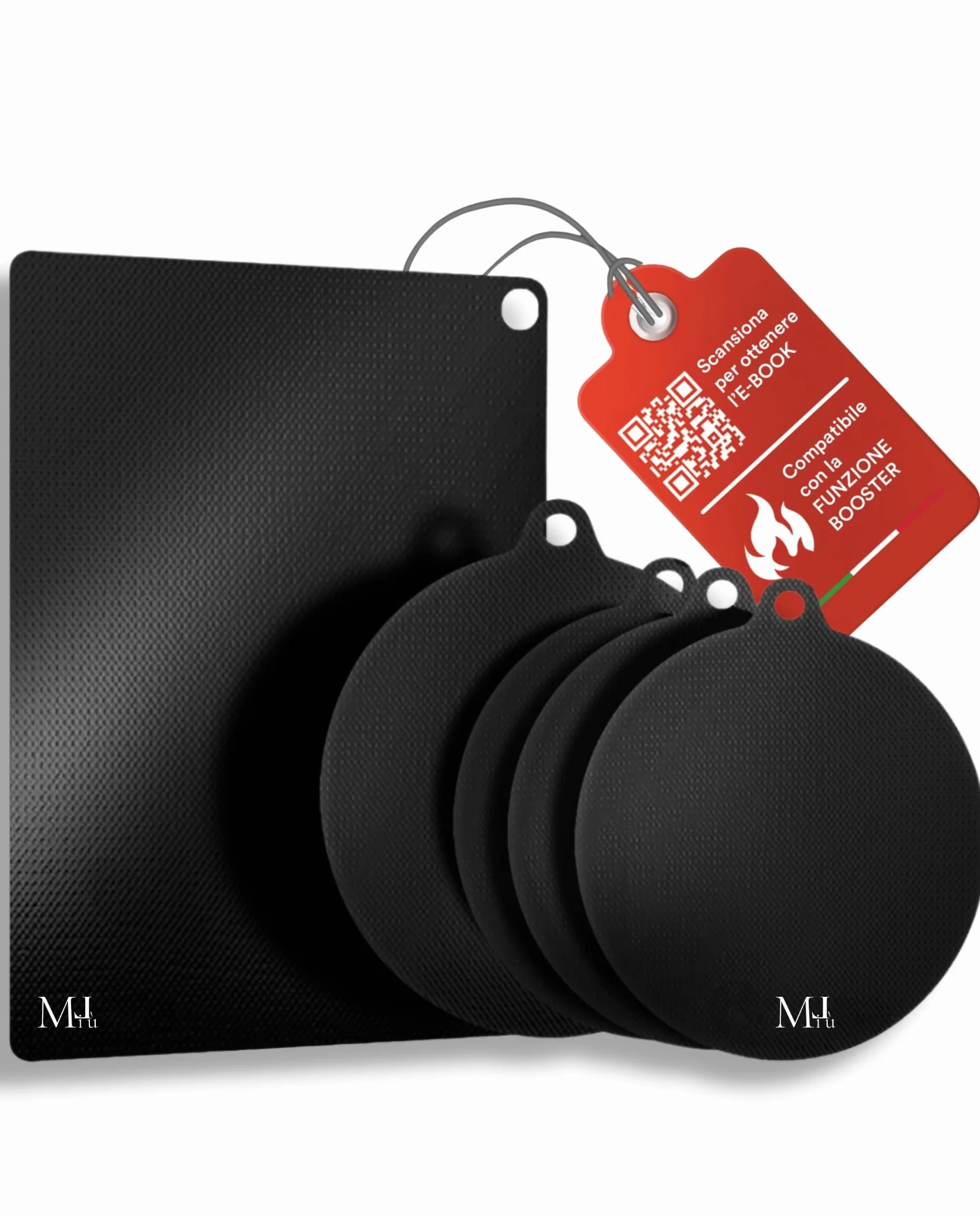 Tappetini Piano Induzione Antiscivolo Set 5 pezzi Protezione Alte Temperature Lavabili