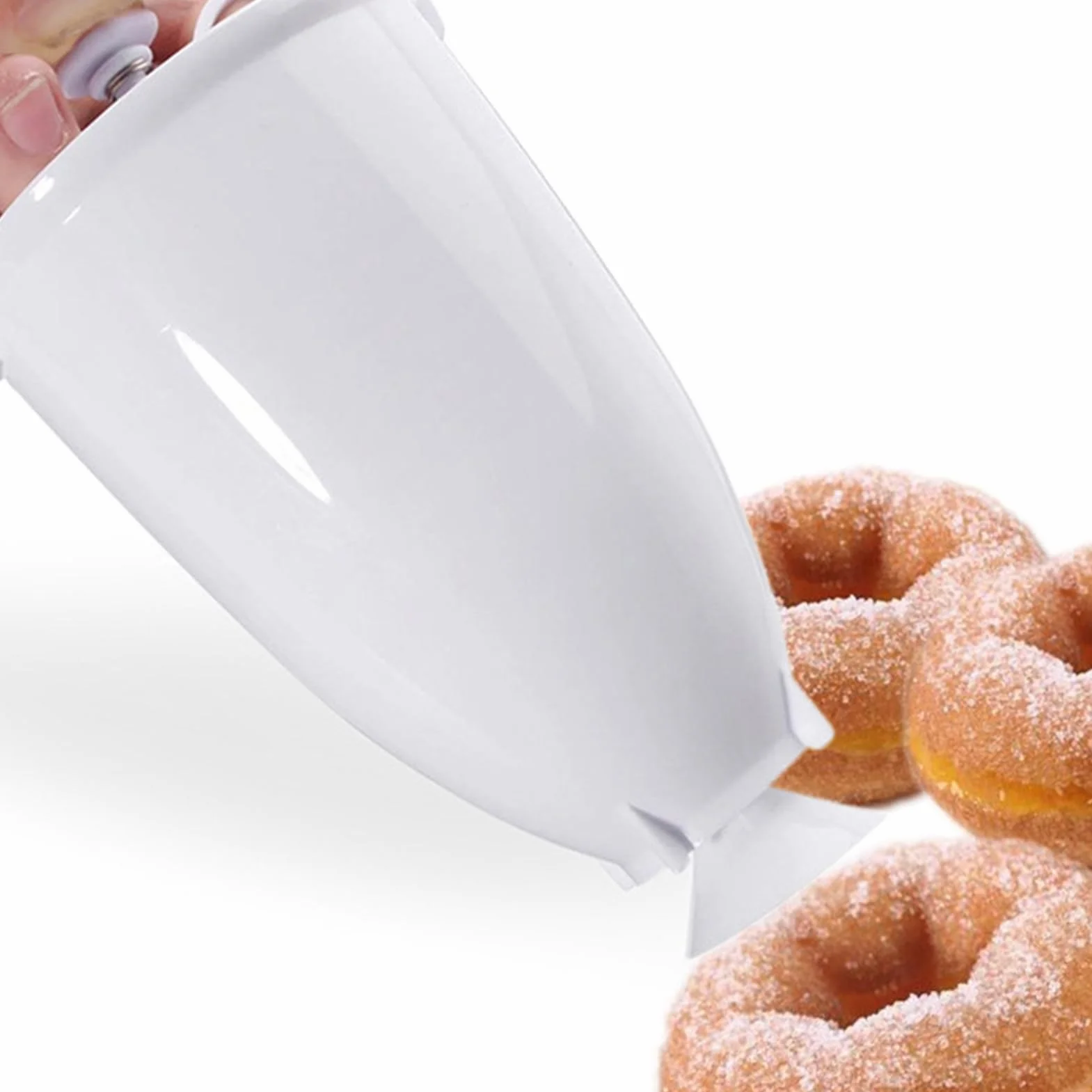 ciambella portatile ciambella taglierina strumento di cottura in plastica dispenser di pasta fatta in casa fritta stampo per la produzione di pasticcini da cucina