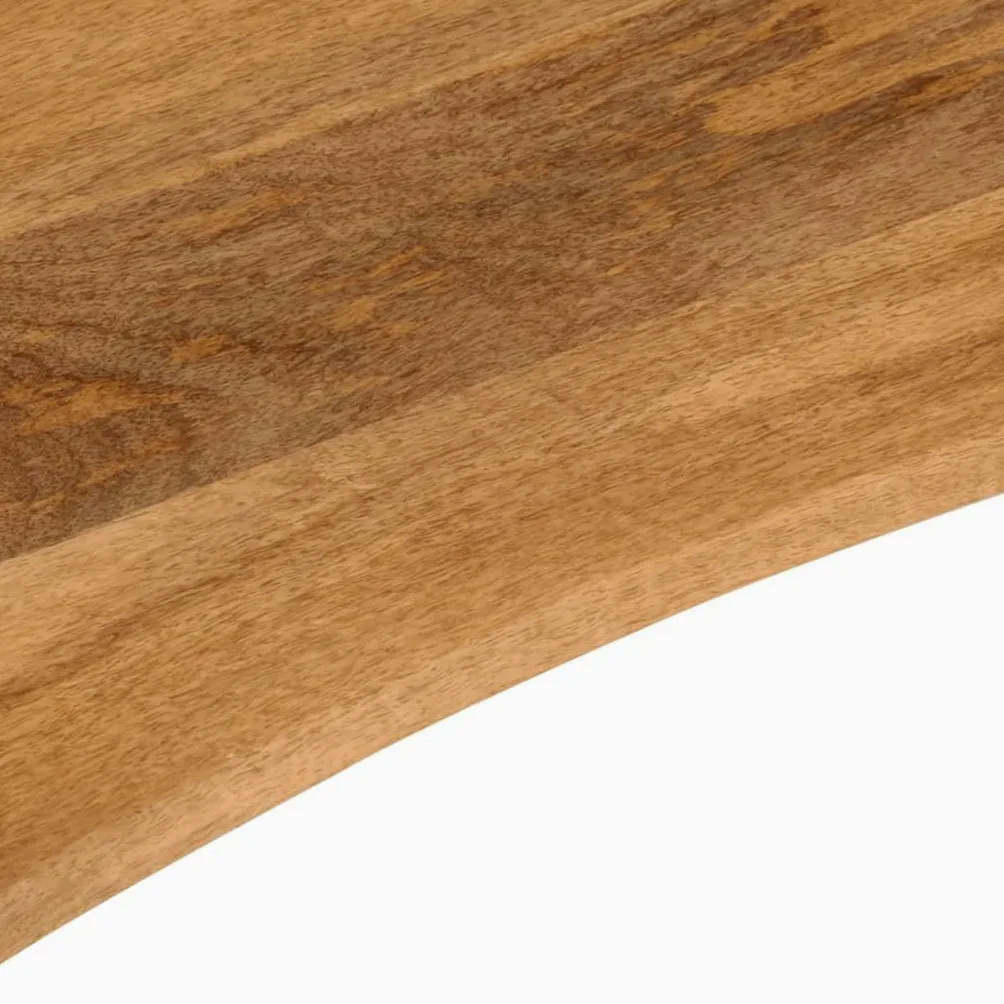 vidaXL Piano Scrivania con Curva 120x50x2,5cm Massello Grezzo di Mango