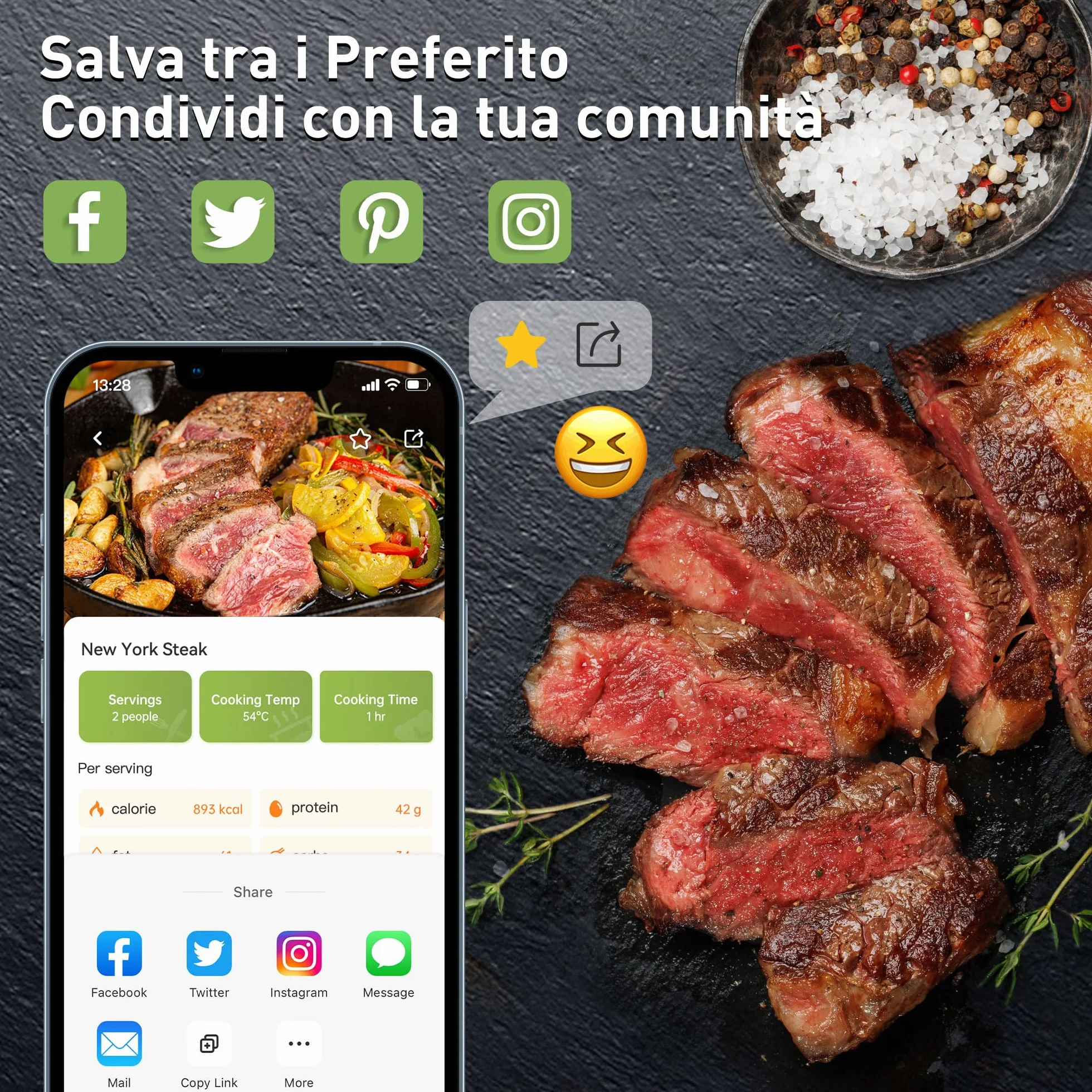 KitchenBoss Roner Sous Vide Professionale 1100W IPX7 Wi-Fi TFT Display
