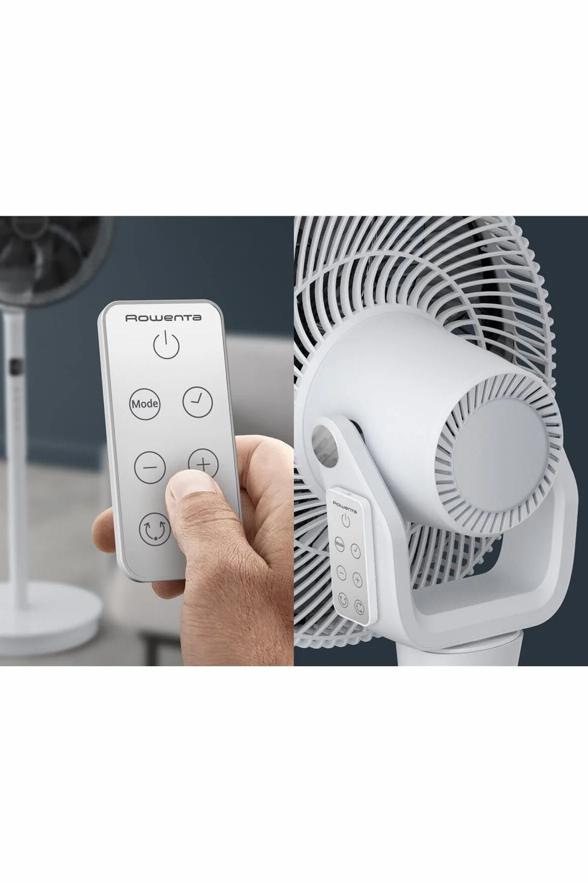 Rowenta Ventilatore a piantana Turbo Swift Silence, silenzioso 20 dB(A), oscillazione multidirezionale, ricondizionato