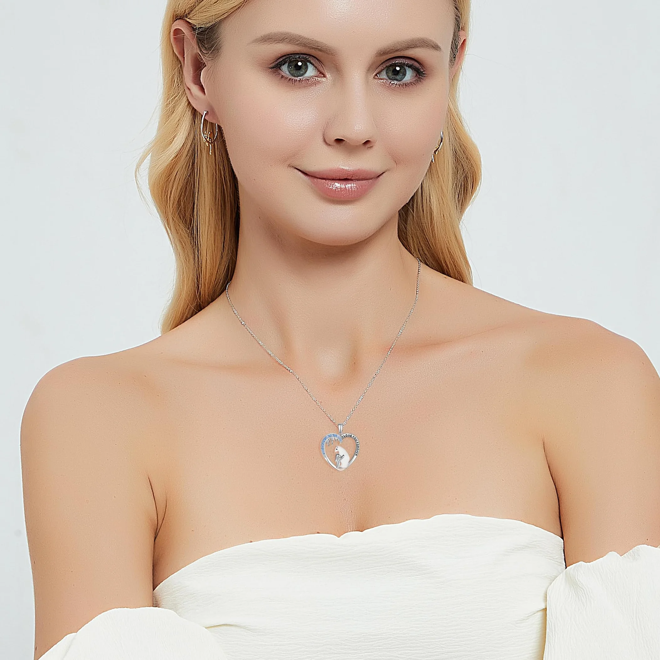 Collana Argento Sterling 925 Ciondolo Animale Carino Regali Per Donne