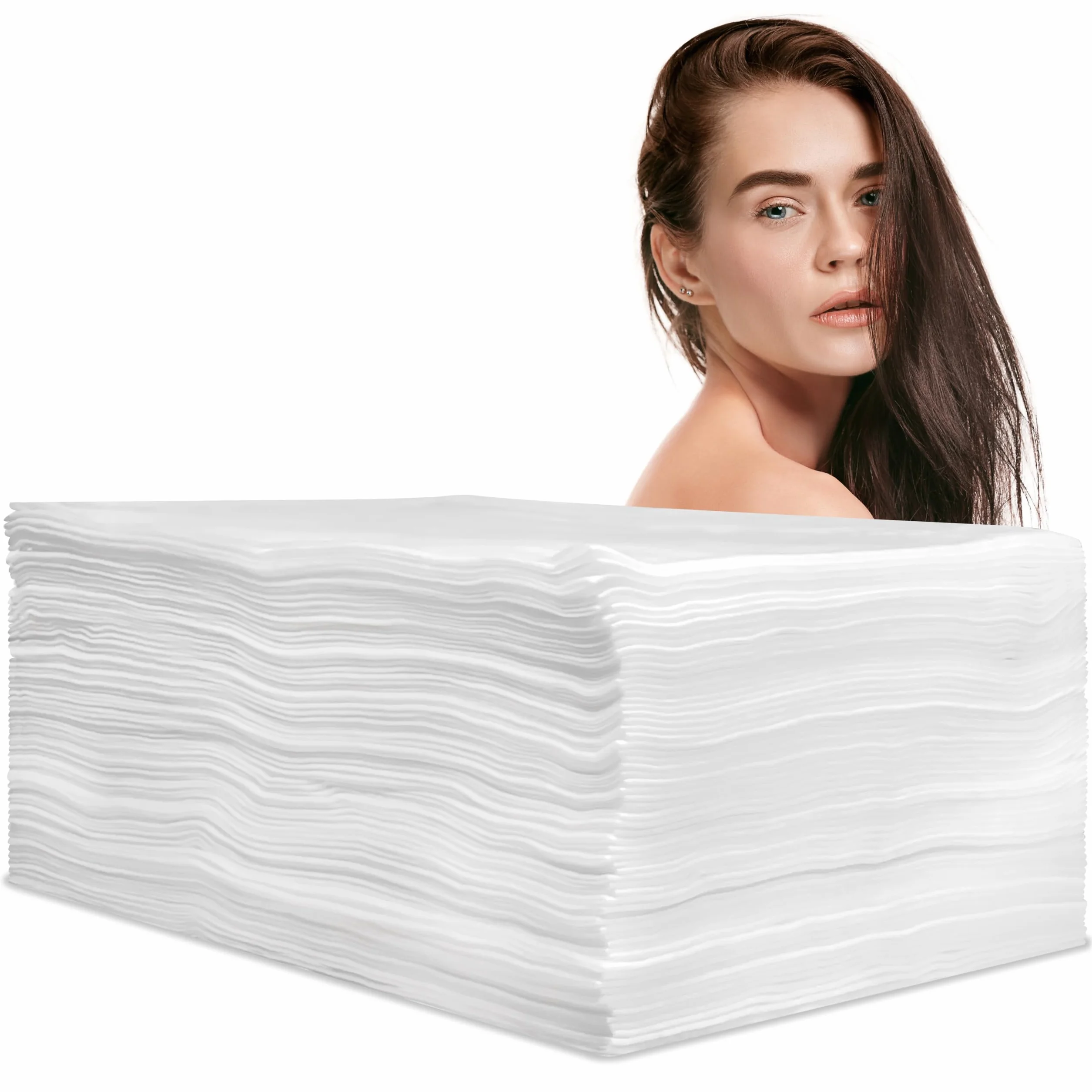 Asciugamani Monouso in Spunlace | 40x80 cm, 800 unità | Parrucchiere, Estetica, Saloni di Belleza, Pedicure, Hotel, Saloni per Massaggi