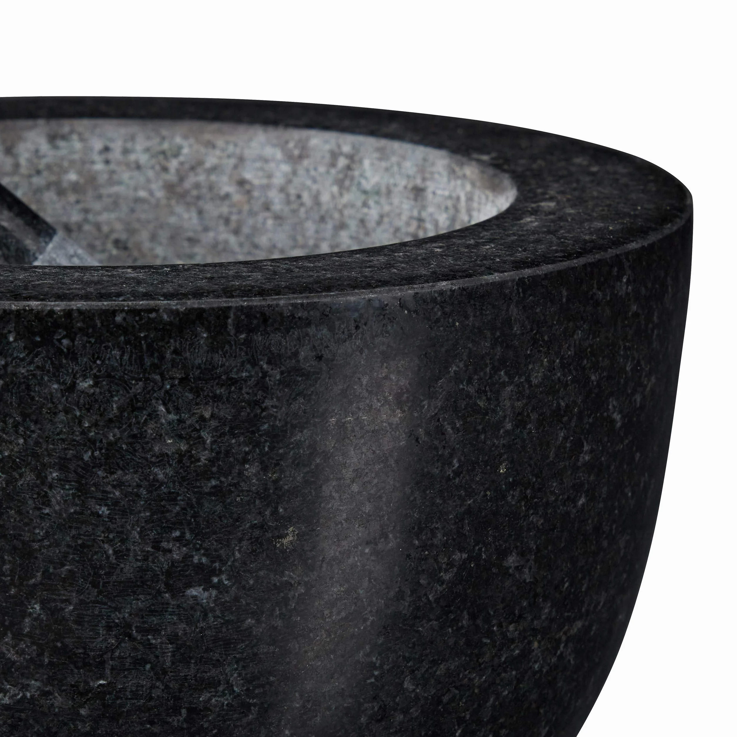Relaxdays Mortaio e Pestello in Granito 750 ml Pietra Lucida D: 20 cm Grigio Scuro