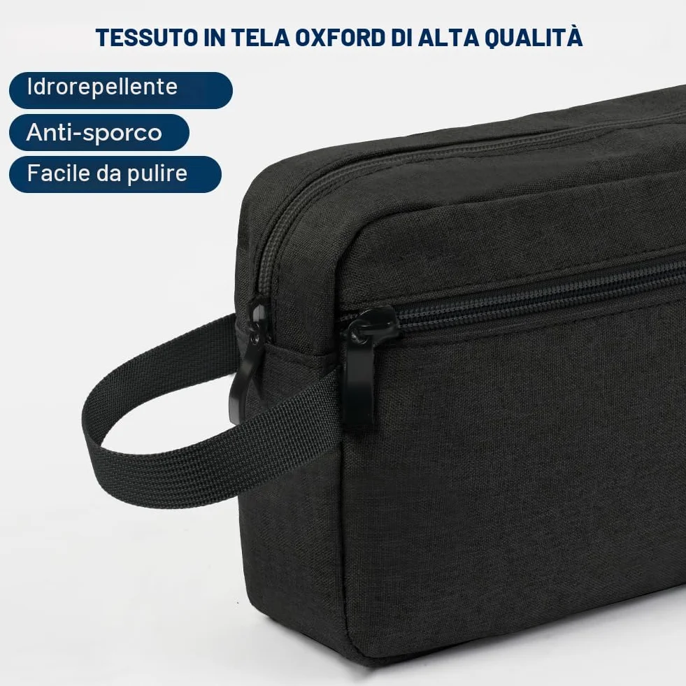Aucuu Borsa da Toilette per Uomo Donna, Beauty Case Grande da Viaggio, Trousse Resistente all'Acqua