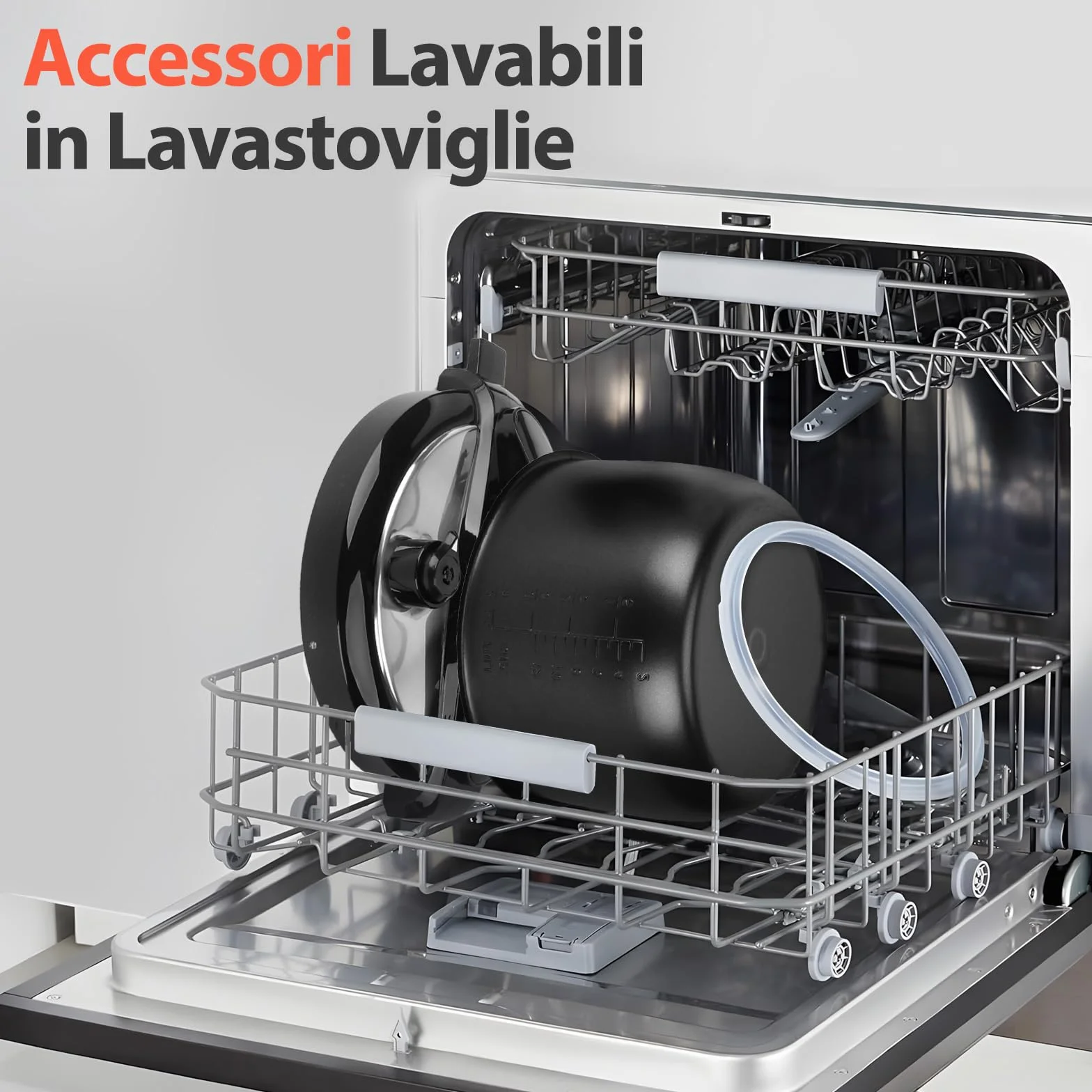 Aigostar Pentola a Pressione Elettrica 6L 1000W, 18 Programmi, 3 Livelli Pressione, Timer 24H, Mantieni Caldo, Display LED