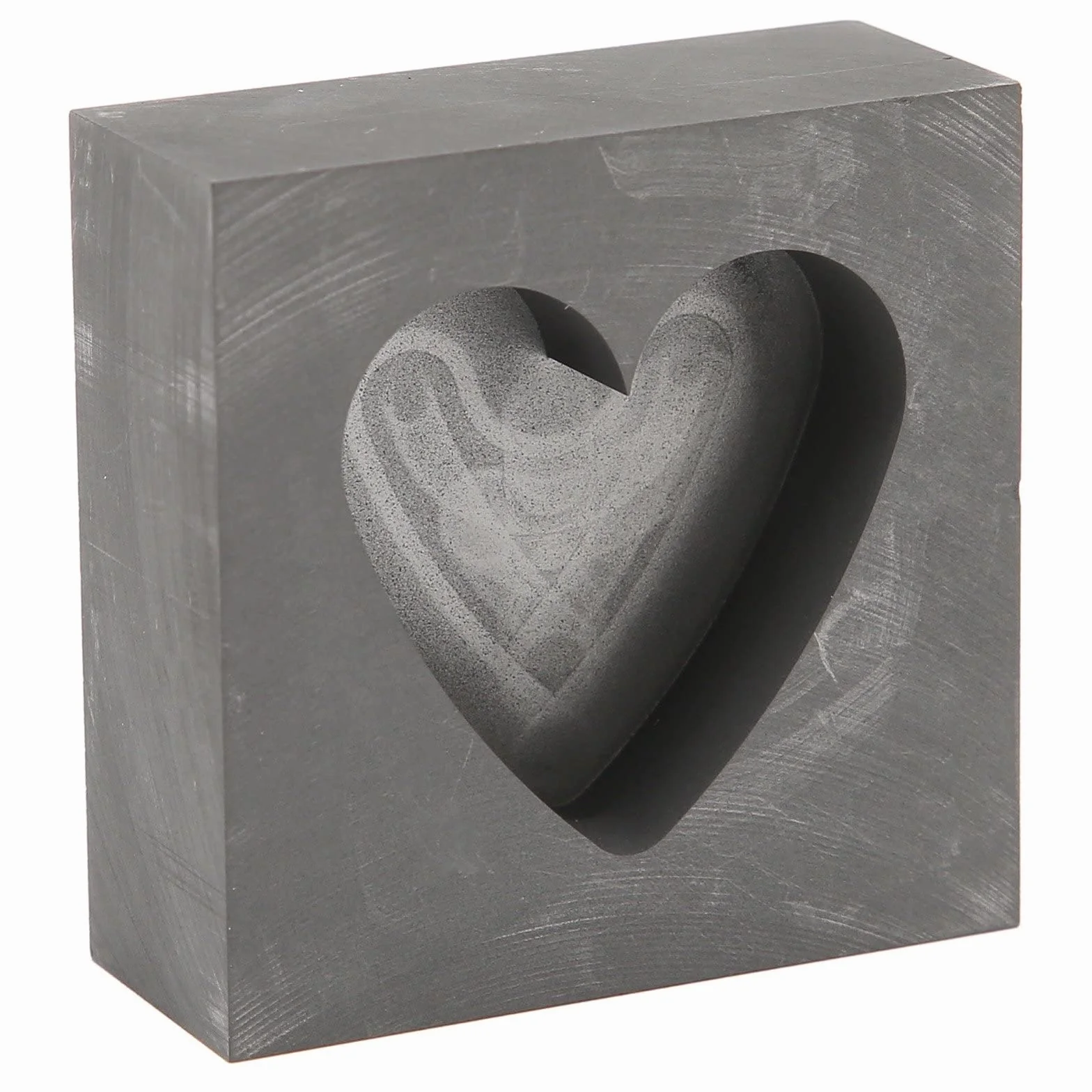 Casting di Grafite Ad Alta Densità Morma in Lingotto Forma a Forma di Cuore Mapilibile Stampo Oro in Argento in Genodo di Gioielli per Artigianato