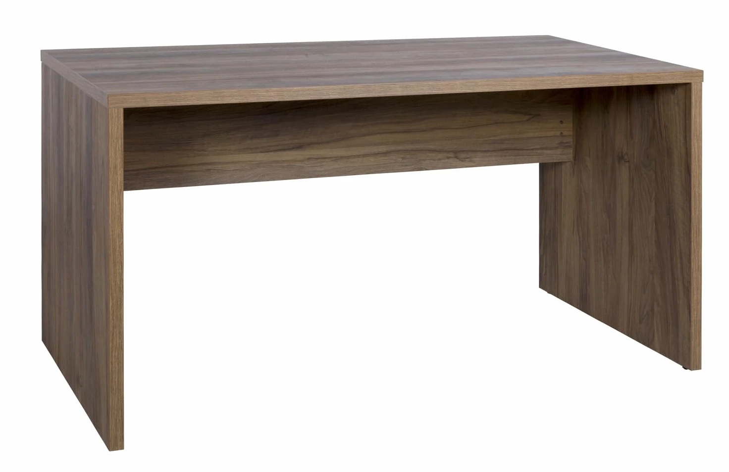 Composad | Scrivania della Linea DAVINCI BRERA con Modesty Panel, Scrivania Moderna ed Elegante, Per PC, Ufficio, Studio, (LxAxP) 138,2x74,5x68,3 cm, Colore Noce Brera, Made in Italy