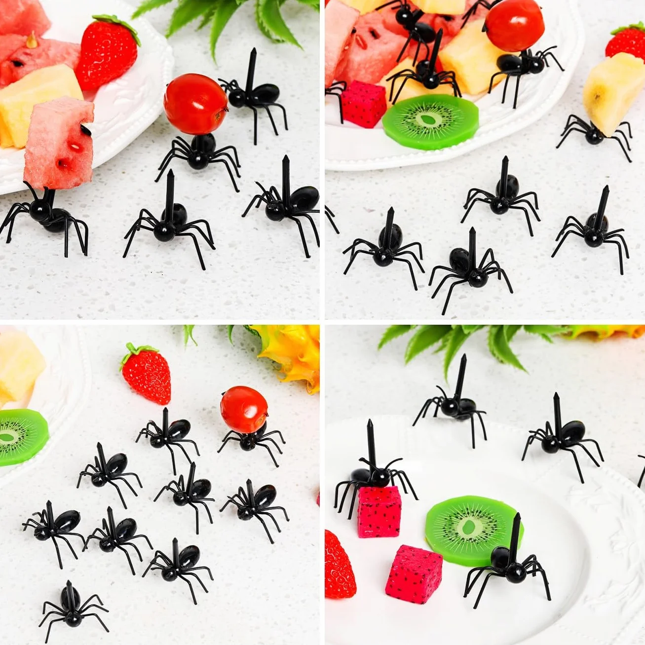 Forchette a forma di formica per bambini, mini forchette da frutta, stoviglie festa a tema insetti