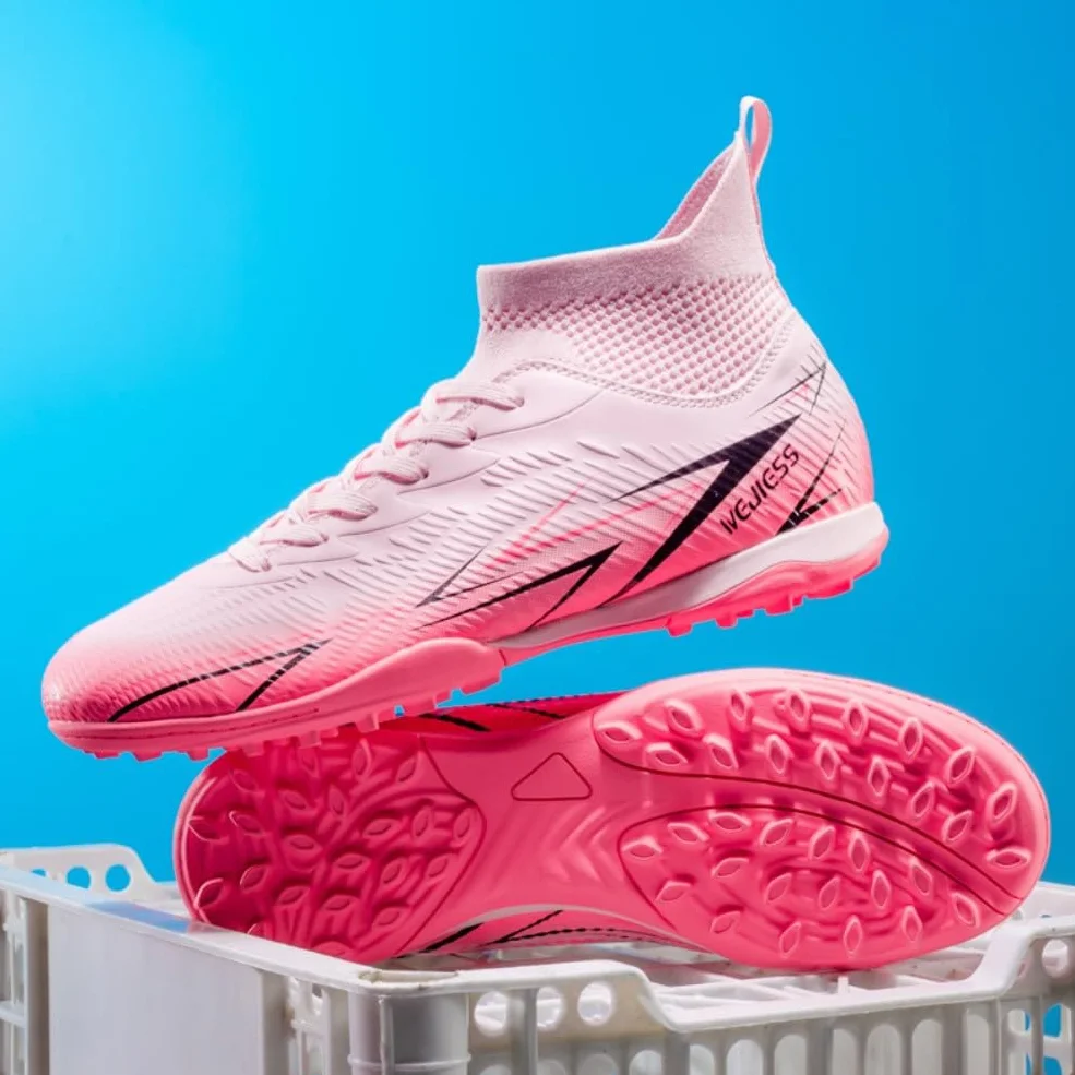 Scarpe da Calcio TF Uomo Alte con Tacchetti per Bambino Ragazzi Allenamento Indoor