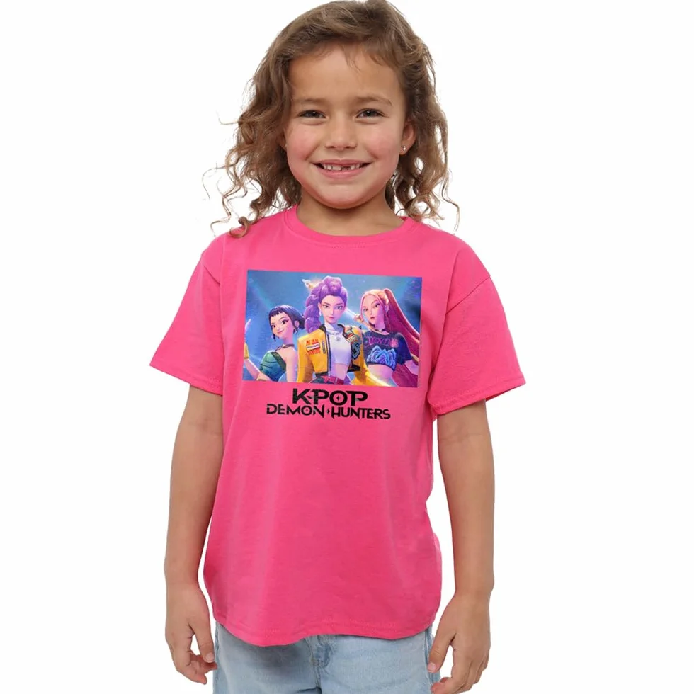 Kpop Demon Hunters Heroic Huntrix Huntr X Kids T-Shirt Bialy Unisex