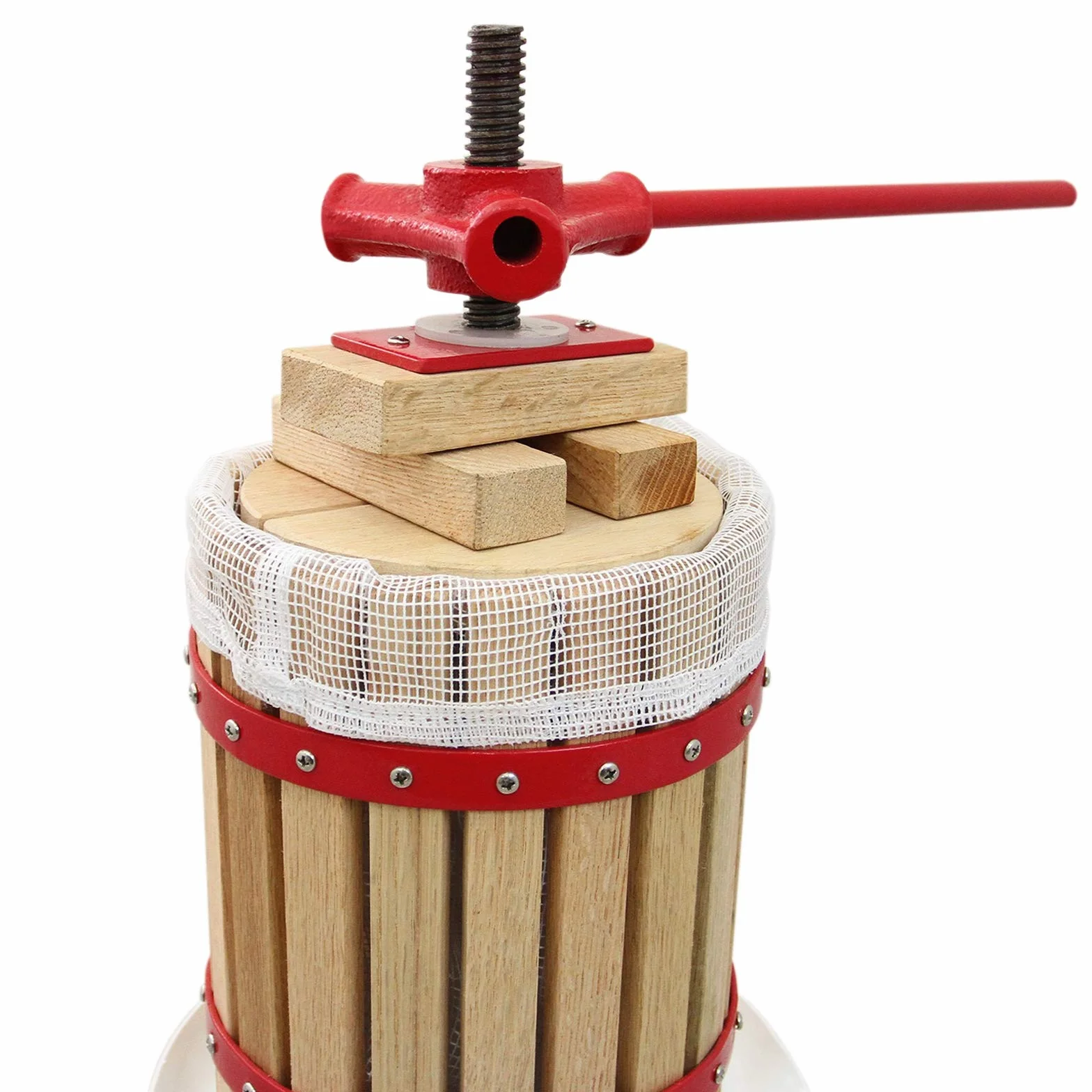 Kukoo - Torchio per Frutta Vino Sidro Succhi Pressa per Succo di Frutta da Fare in Casa Spremiagrumi Torchietto Tradizionale con 3 Filtri - 18 Litri