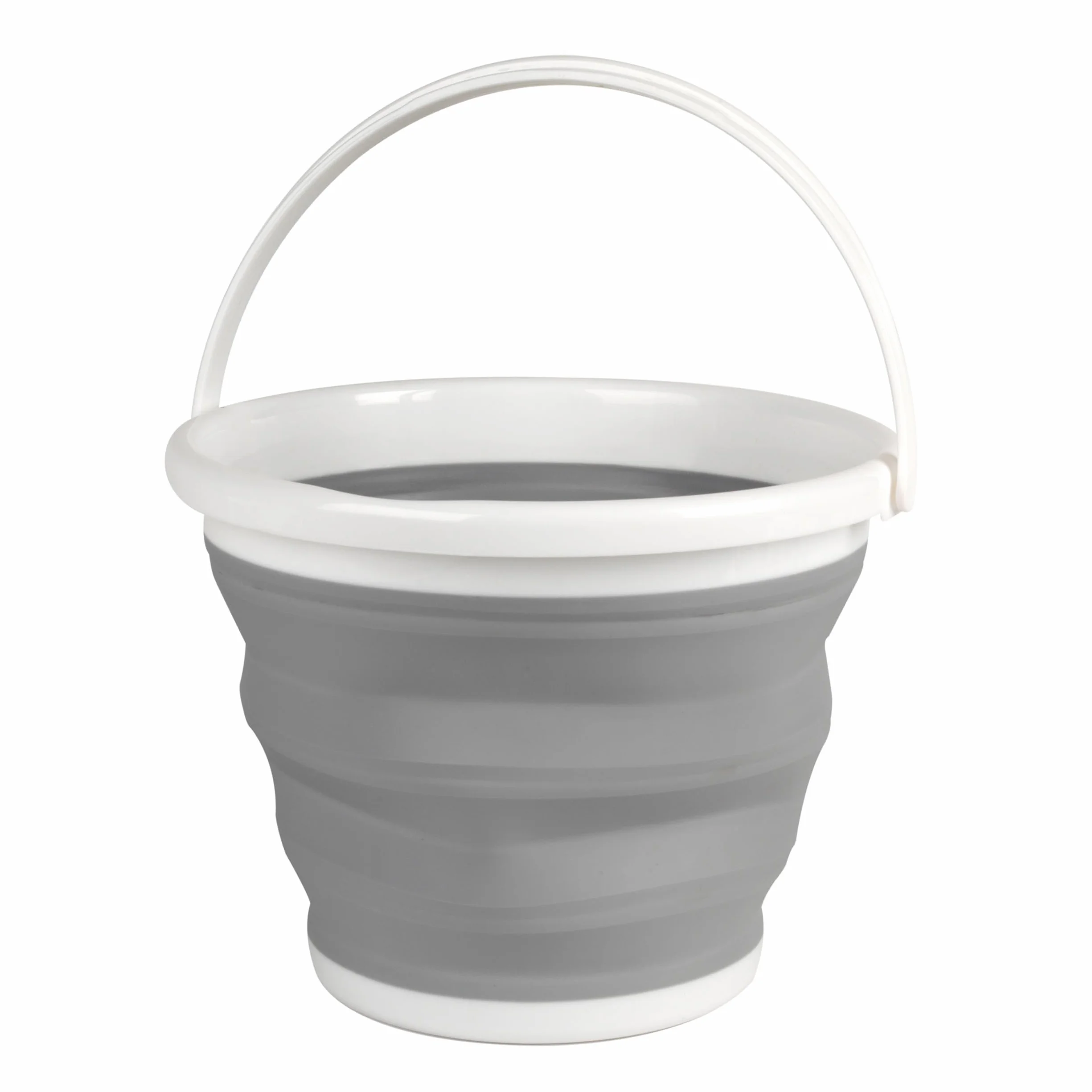 Beldray LA028495GRY Secchio Pieghevole - Vasca Pieghevole Per Stoccaggio Compatto, Uso Interno/Esterno, Pulizia Auto, Plastica Facile Da Pulire Con Maniglia, 10 L, Grigio