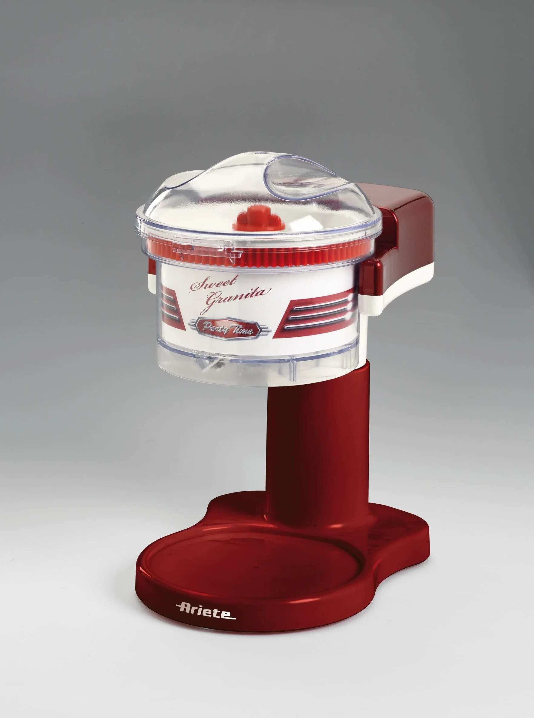 Ariete 78 Sweet Granita Macchina per Granita, Lama Acciaio Inox, Funzione Tritaghiaccio, 30 W, 23x15.5x18.5 cm, Rosso