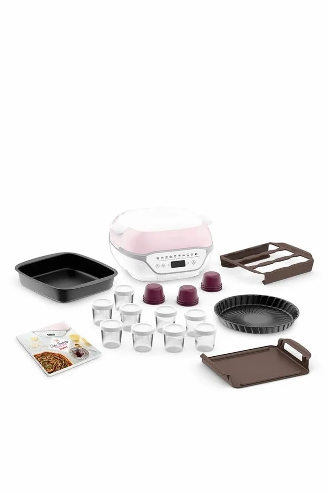TEFAL Cake Factory Infinity KD850110 - Macchina automatica per dolci, 9 programmi, 1200 W, colore: Rosa