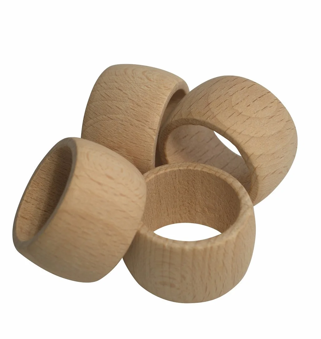 Portatovaglioli in legno JOWE, 6 pezzi (49 x 31 mm) - anelli in legno per tovaglioli e decorazioni per la tavola